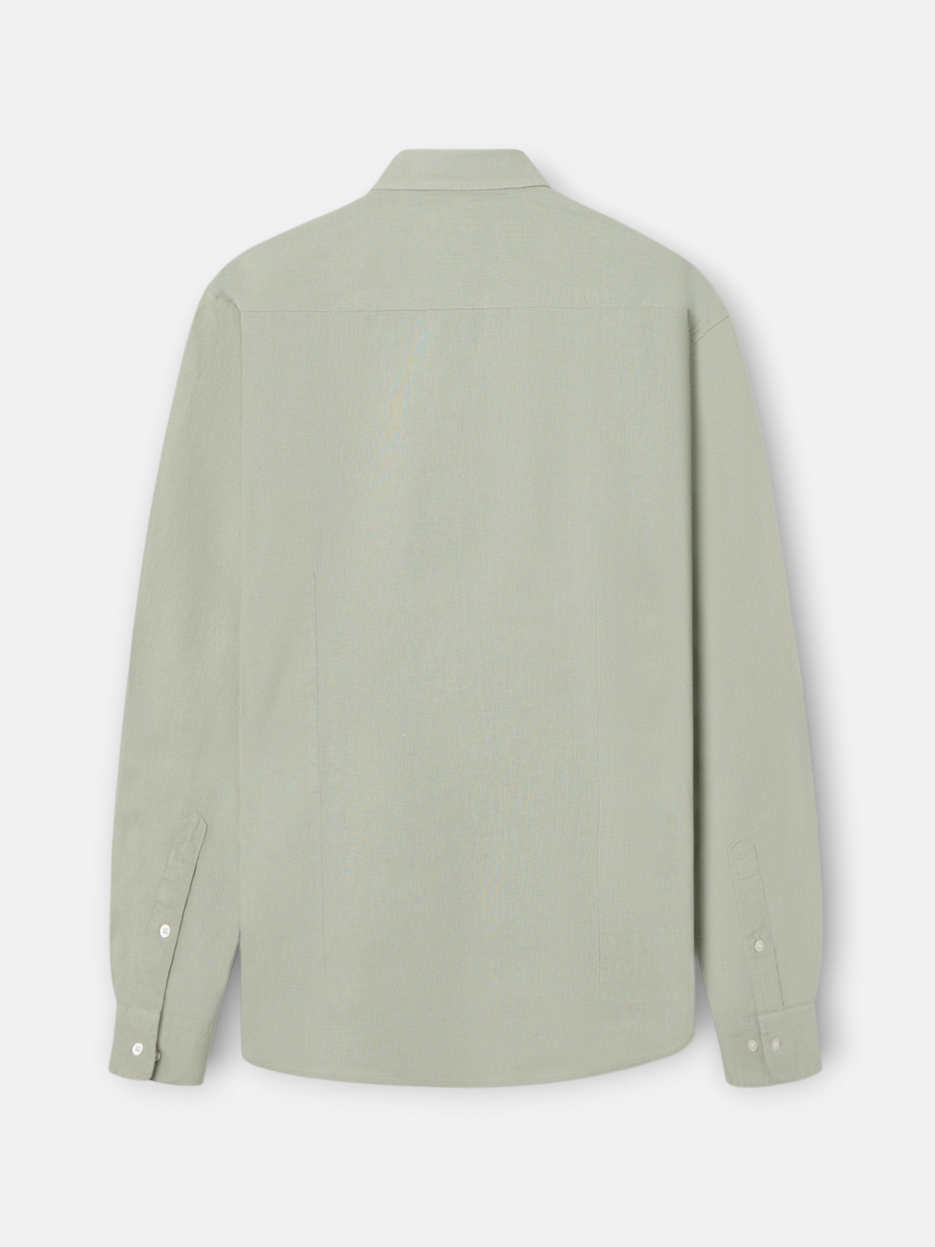 medium green linen sport shirt