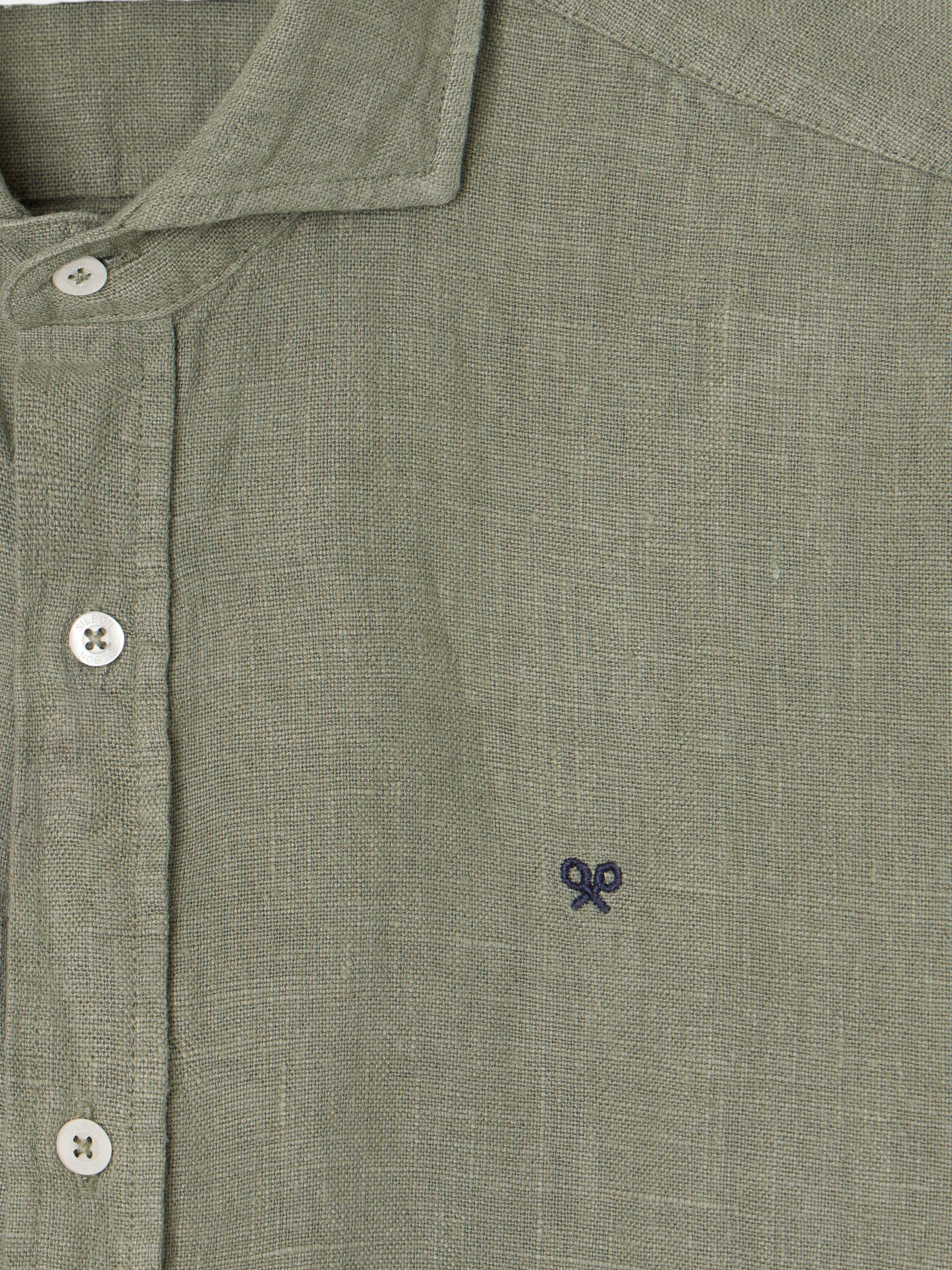 Camisa sport warm linen verde