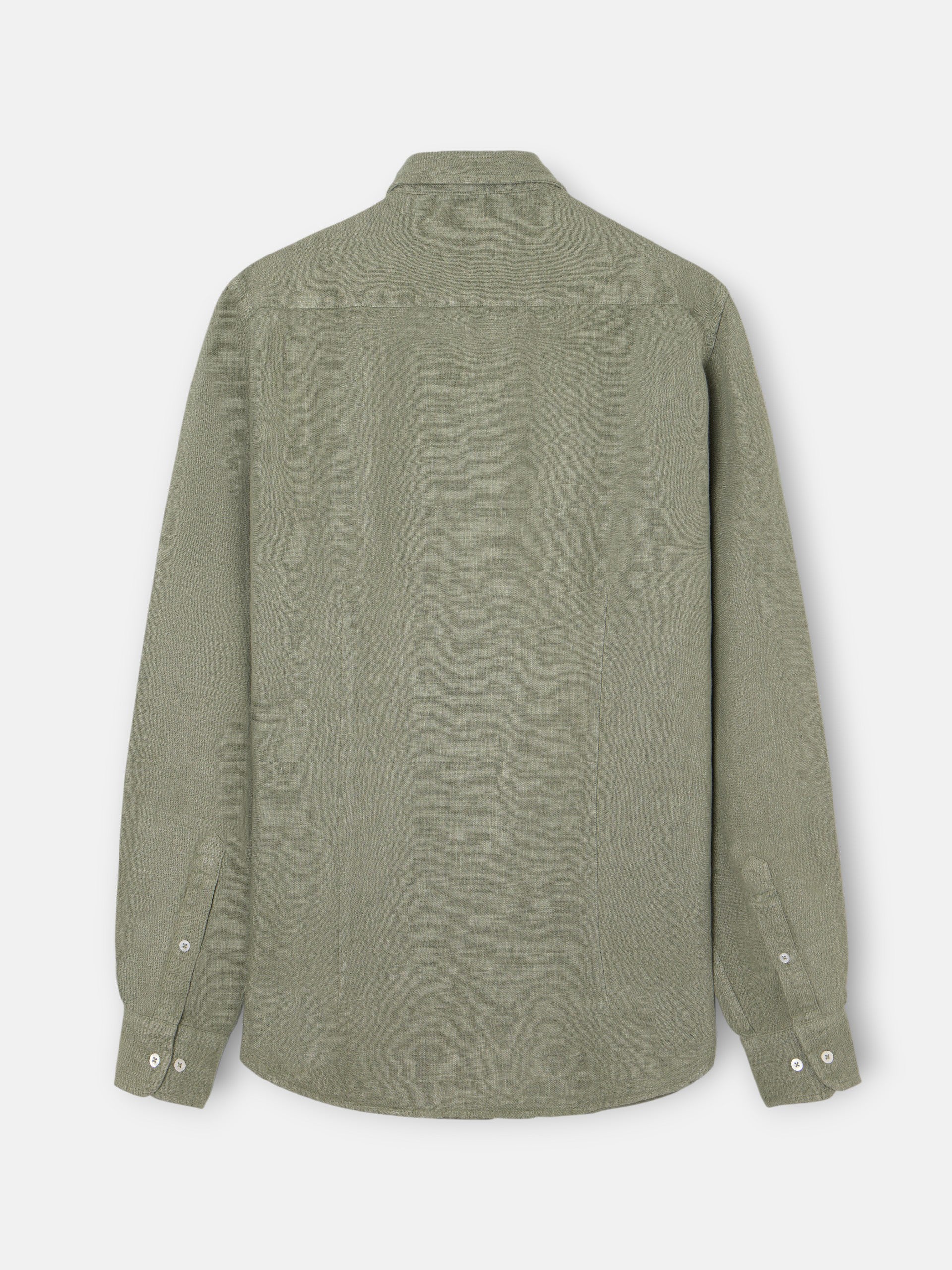 Camisa sport warm linen verde
