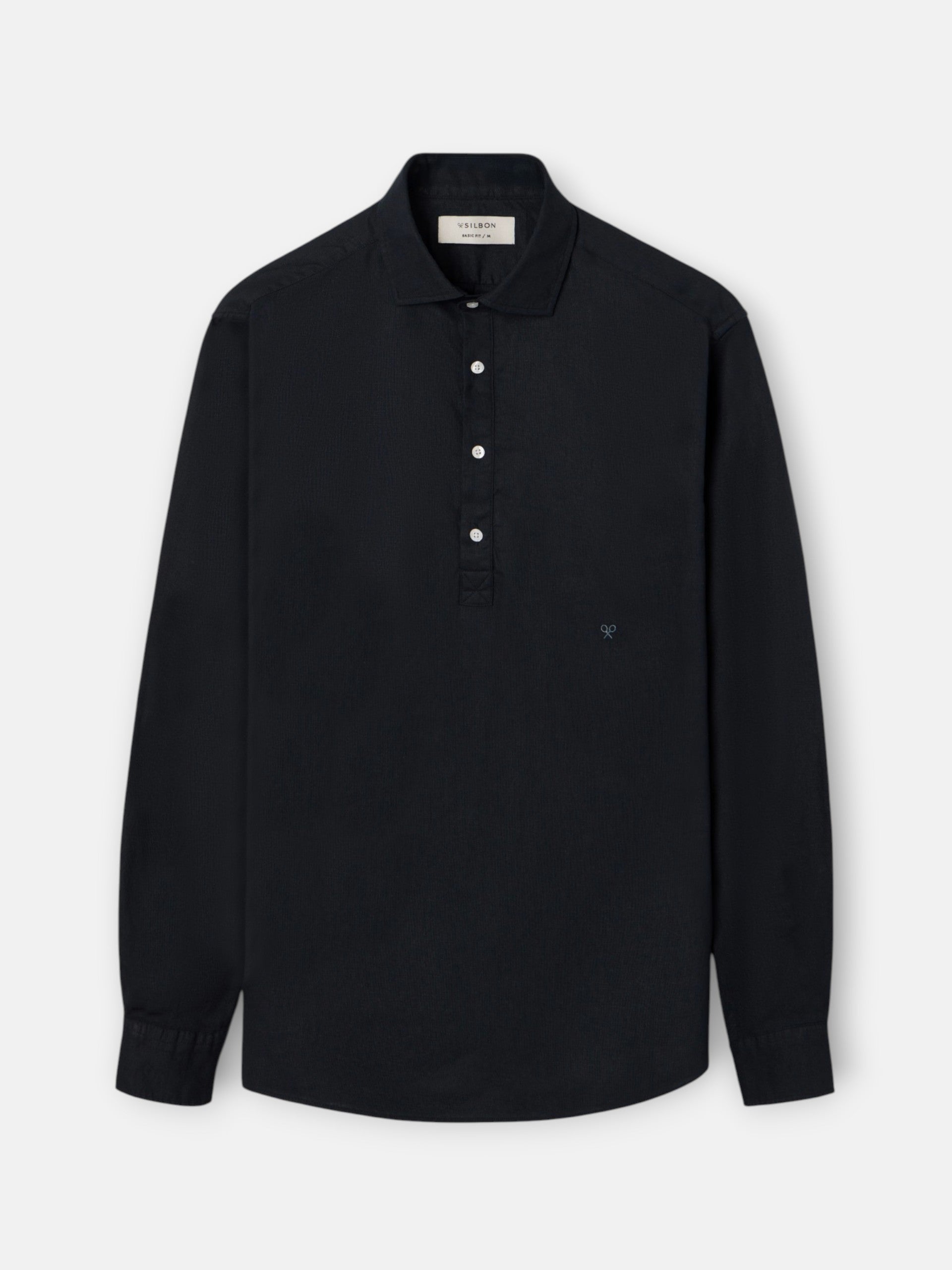 Polo sport en lin noir