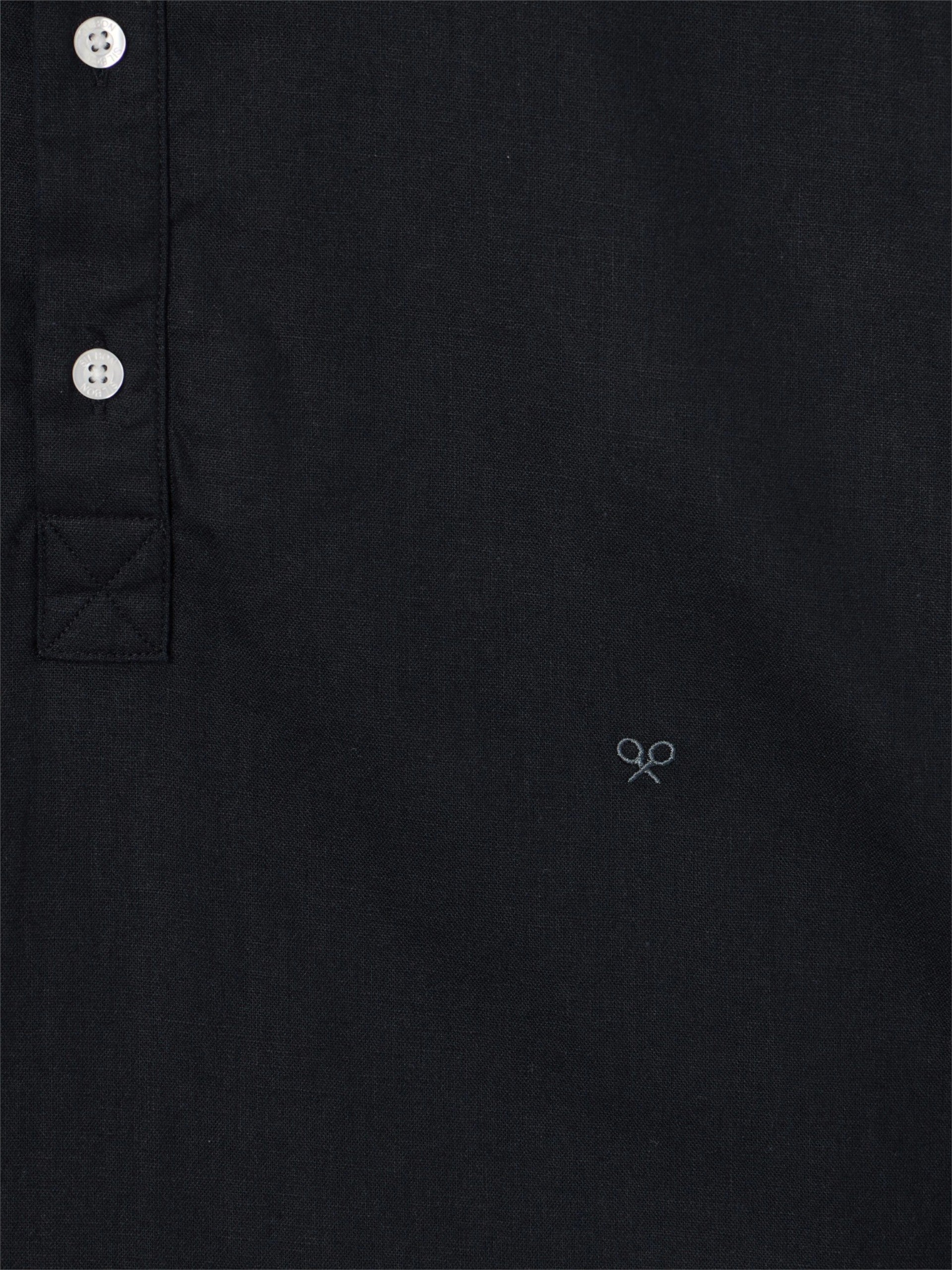 Polo sport en lin noir