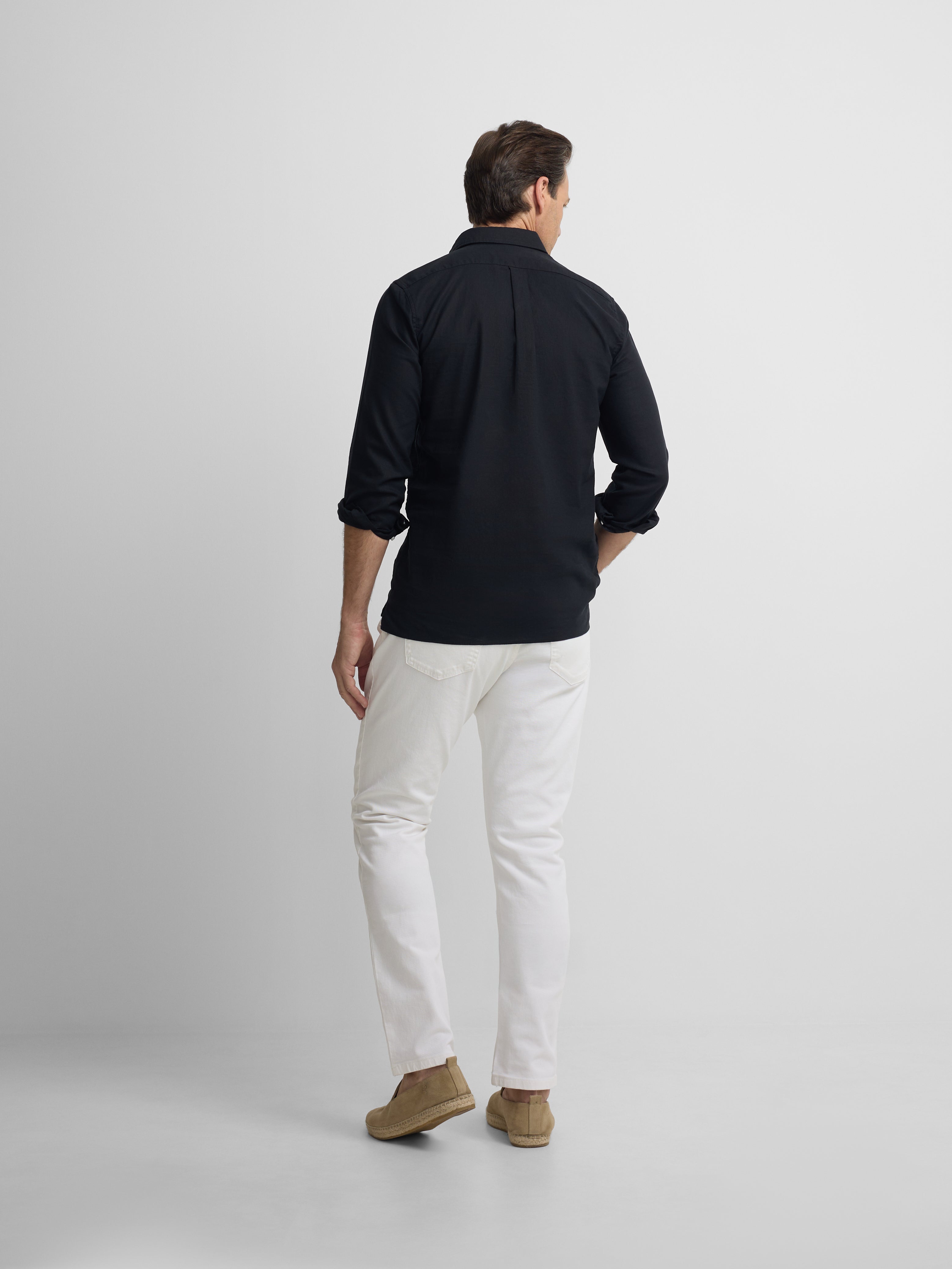 Polo sport en lin noir
