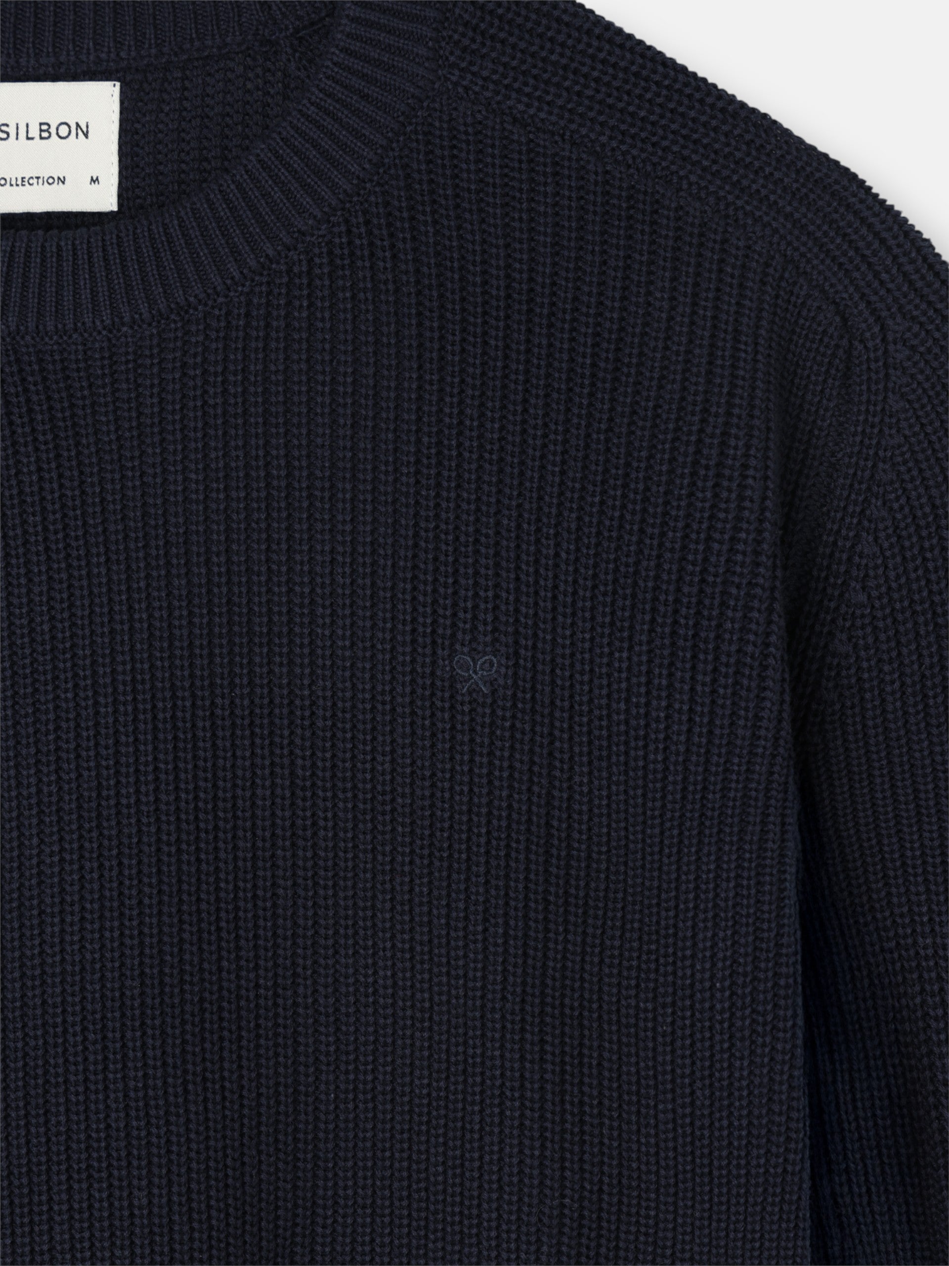 Navy blue structured jersey