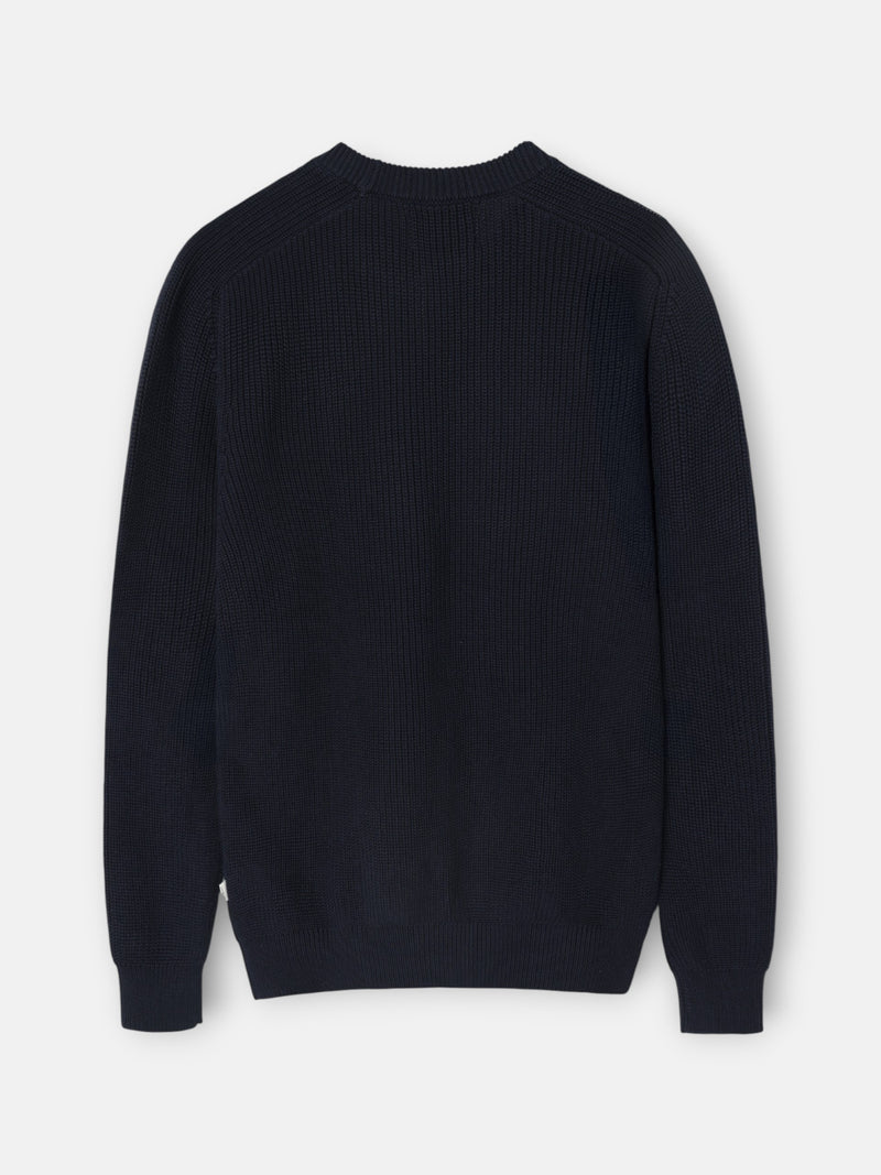 Navy blue structured sweater