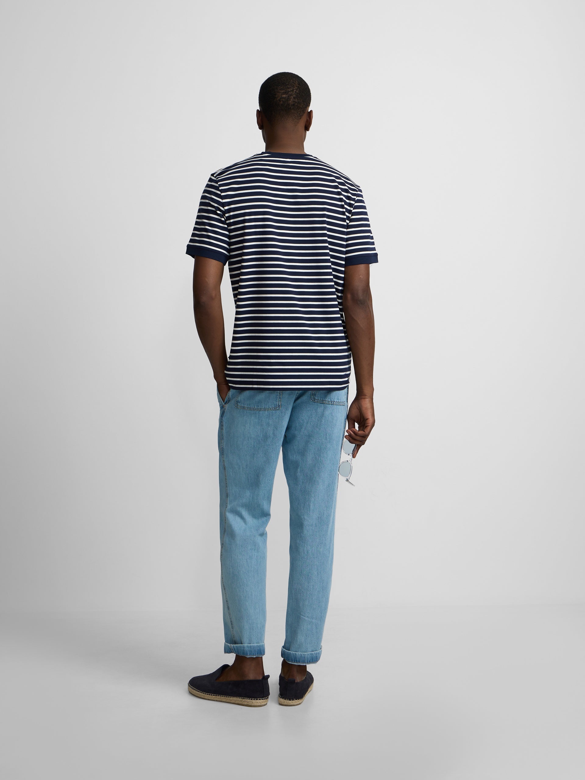Pantalon jogger en denim bleu clair