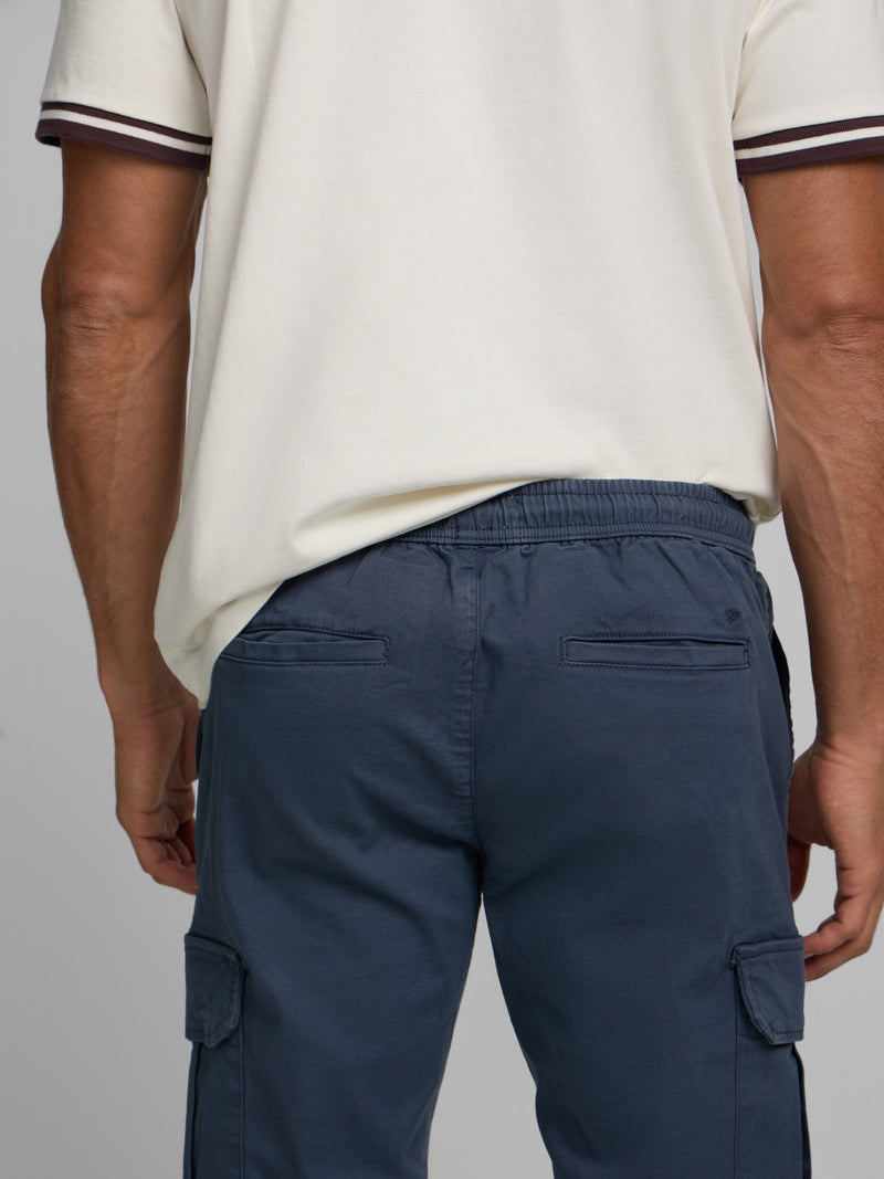 Pantalon de sport jogger cargo bleu indigo