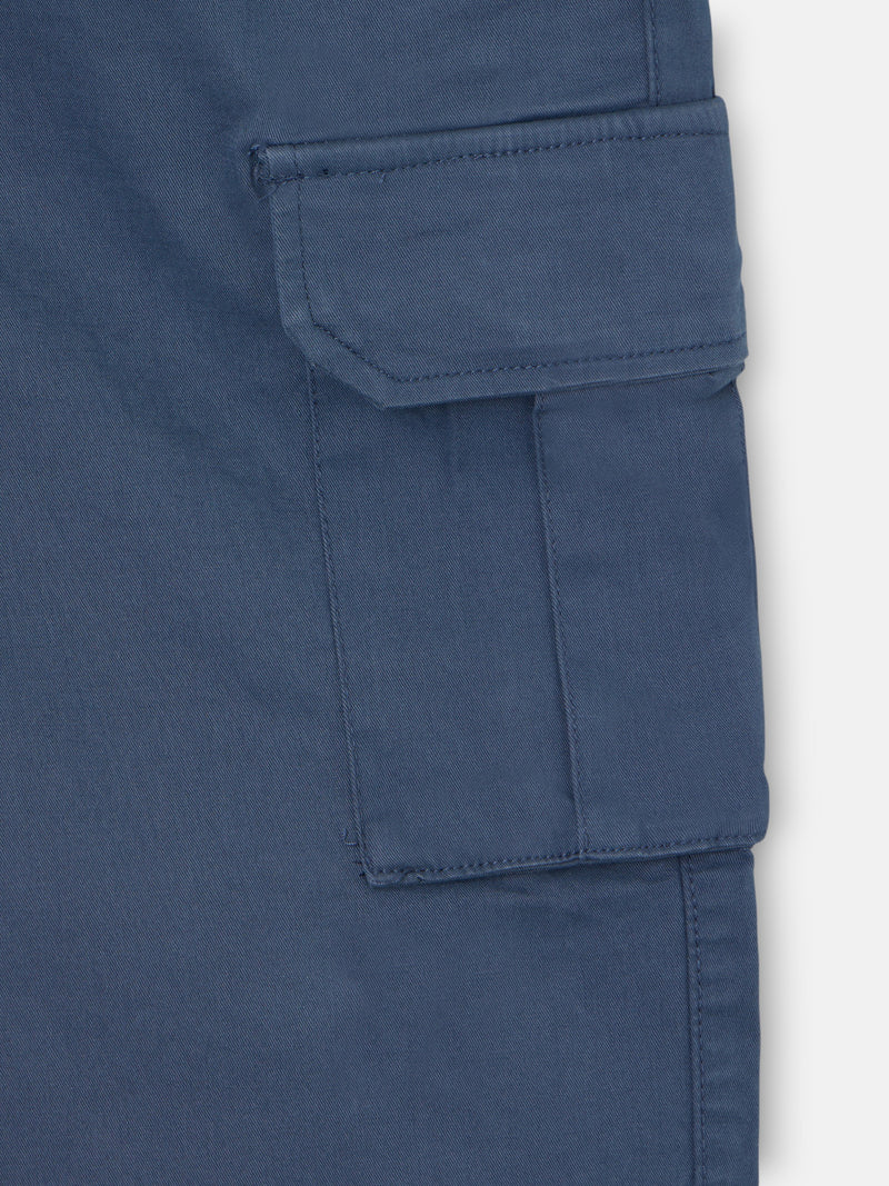 Pantalon de sport jogger cargo bleu indigo