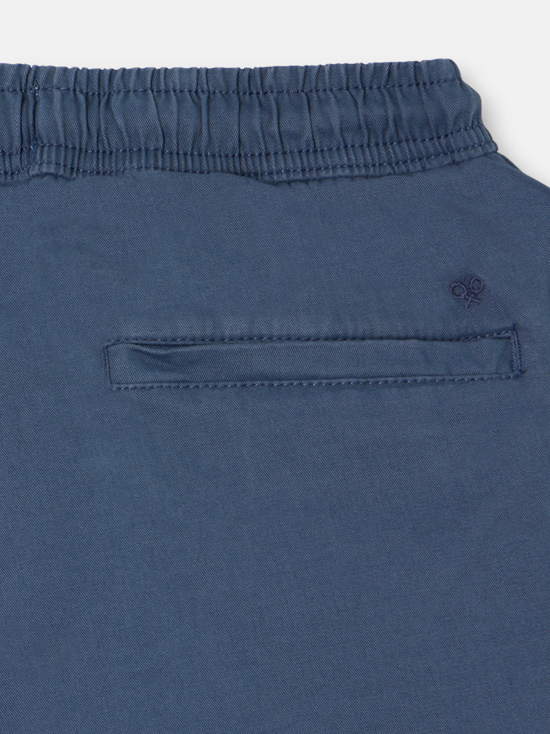 Pantalon de sport jogger cargo bleu indigo