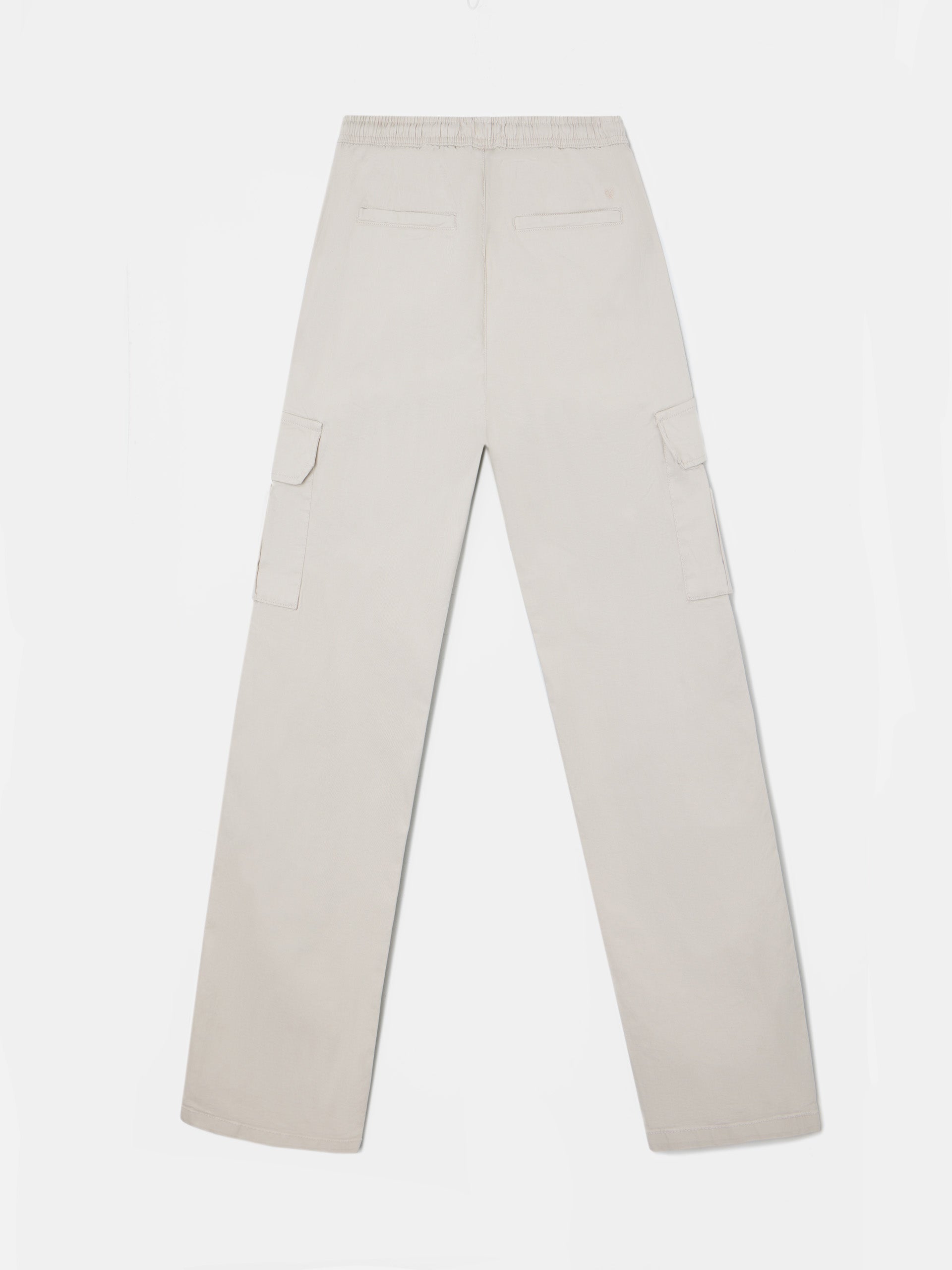 Beige cargo jogger sport pants