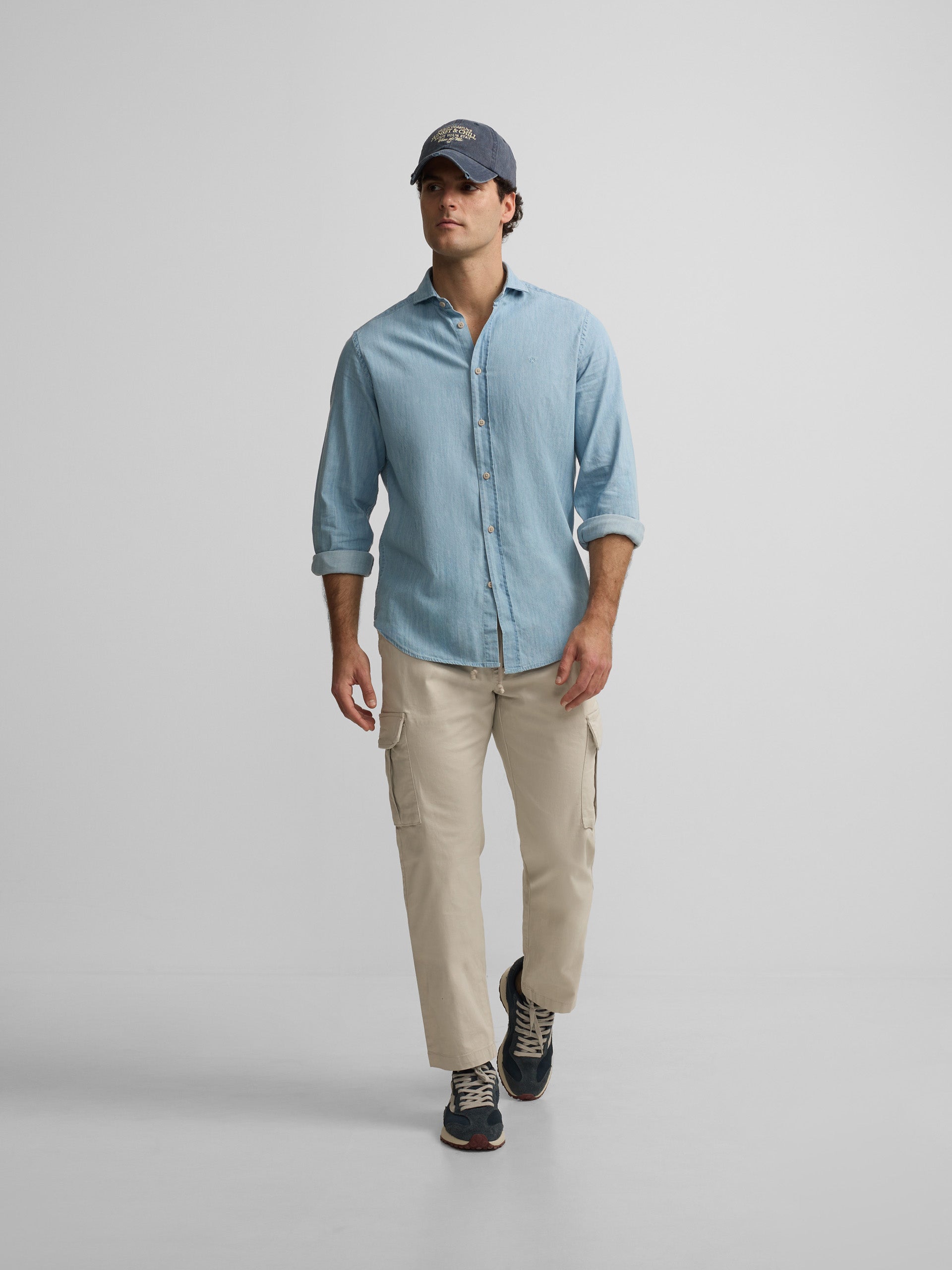 Calças jogger cargo bege