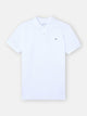 White light pique polo shirt