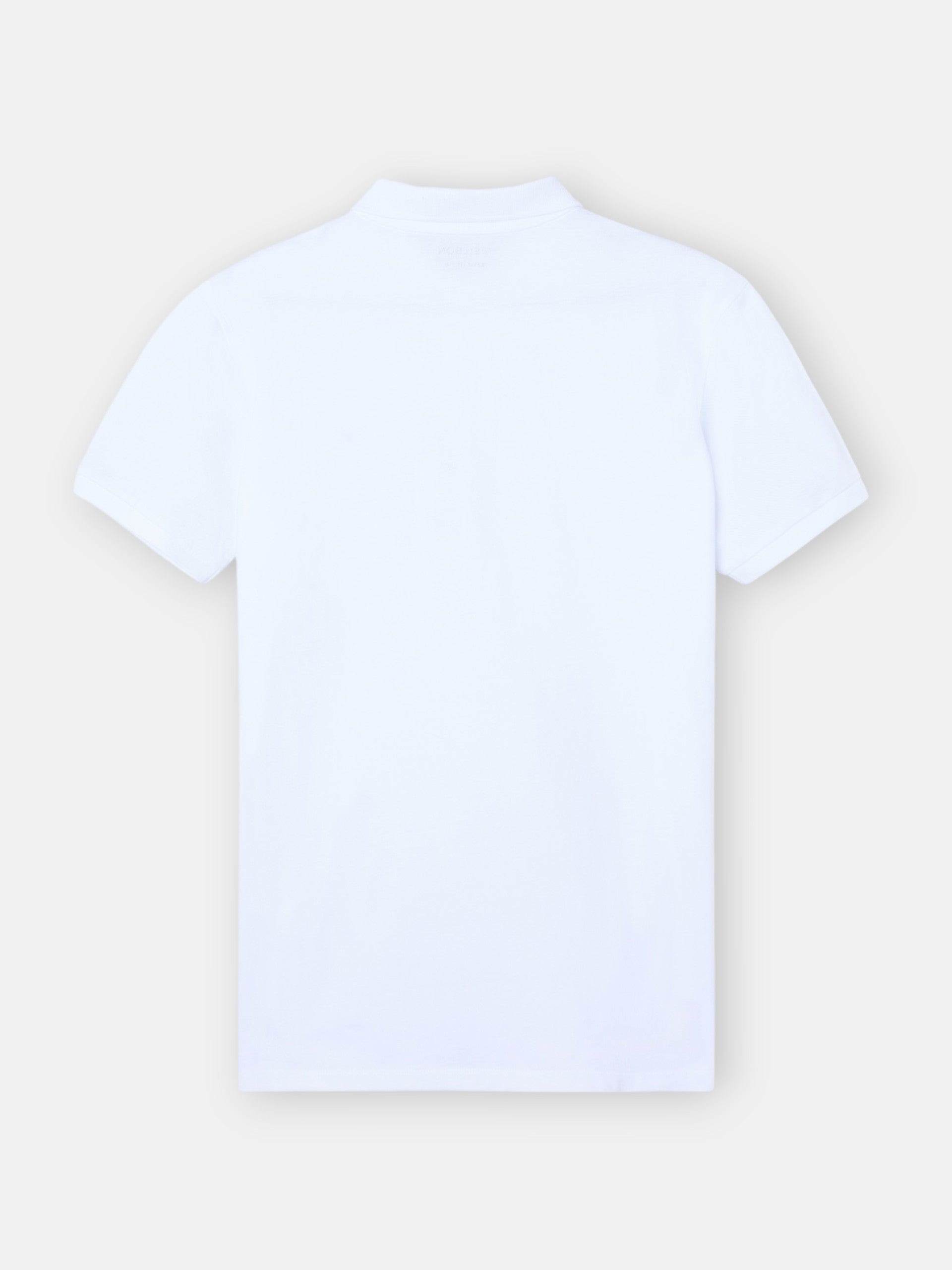 White light pique polo shirt
