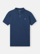 Navy light pique polo shirt