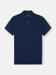 Polo manga corta logo relieve azul marino