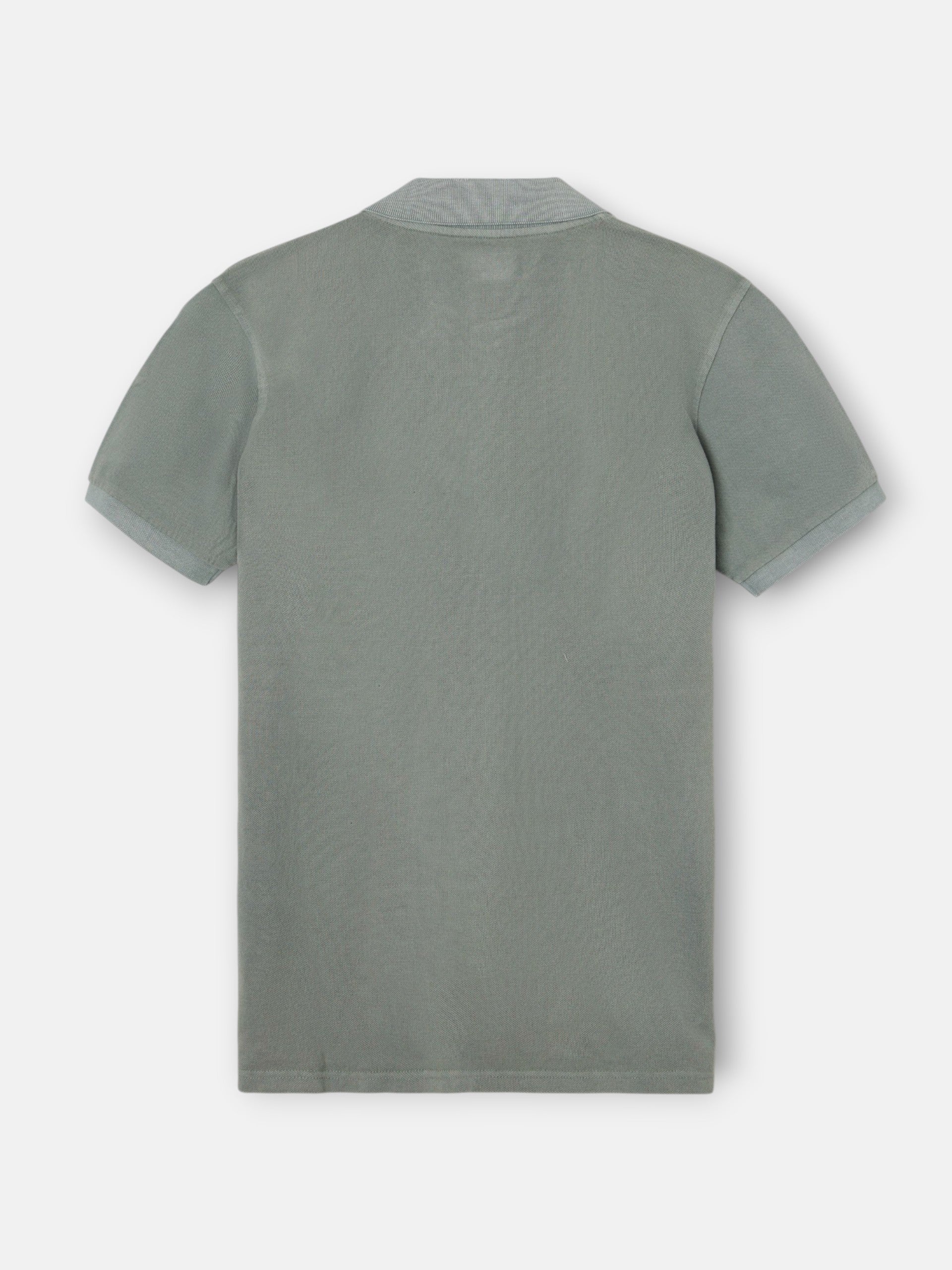 Polo clasico garment dye verde medio