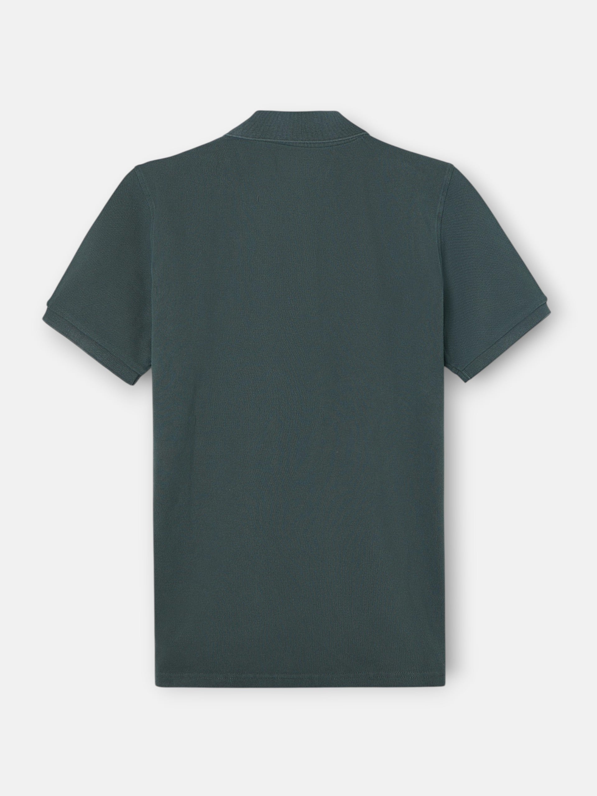 Polo clasico garment dye verde oscuro