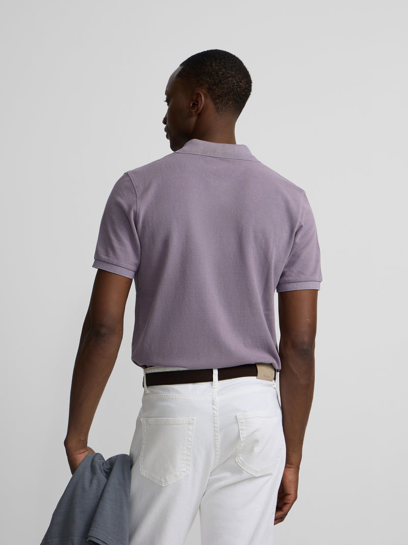 Polo clássico garment dye malva