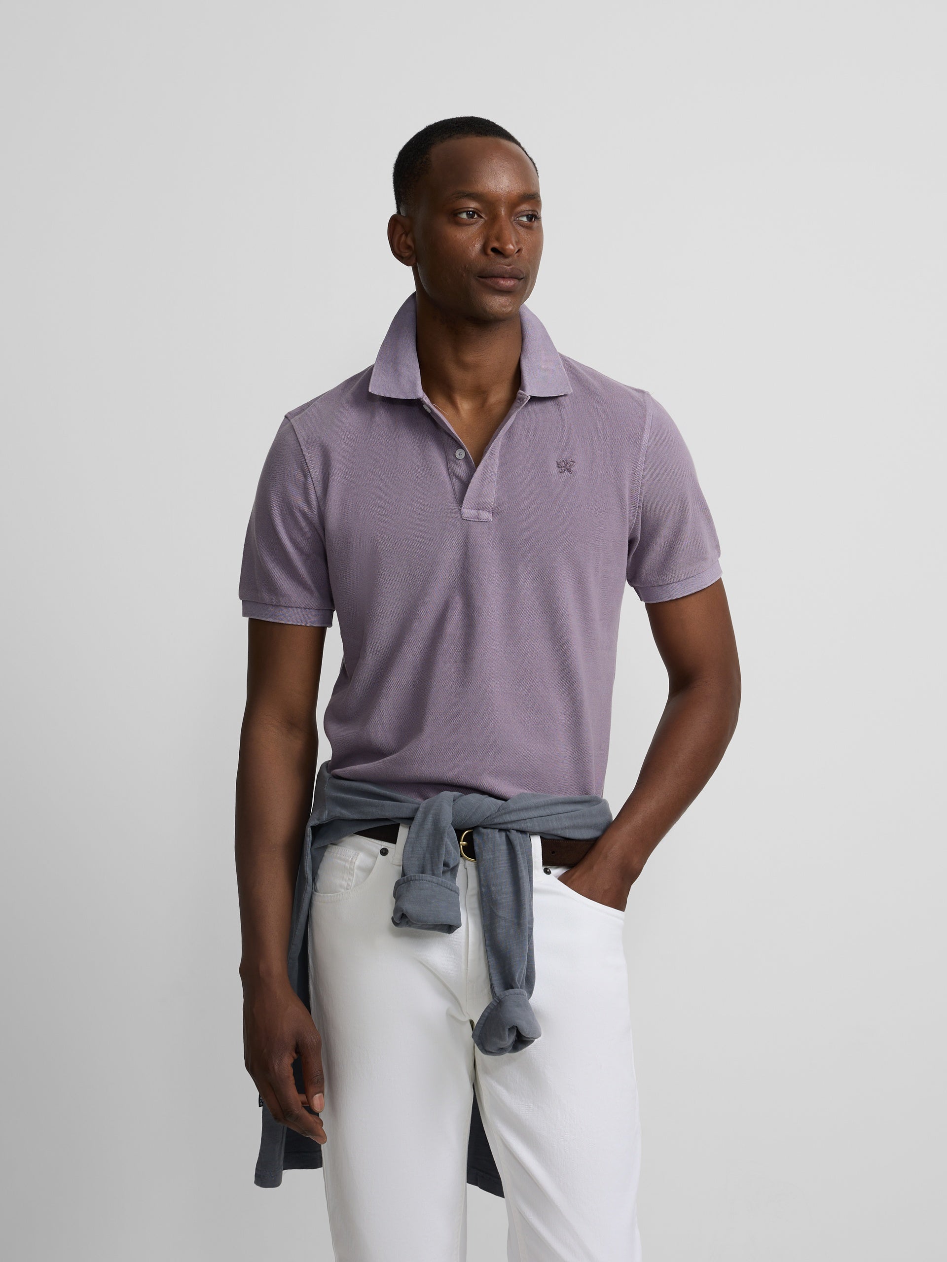 Polo classique garment dye mauve