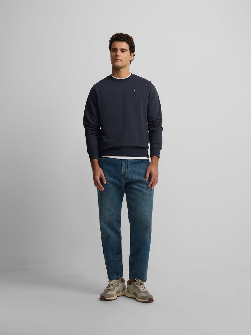 Sweatshirt slbn bordados azul-marinho