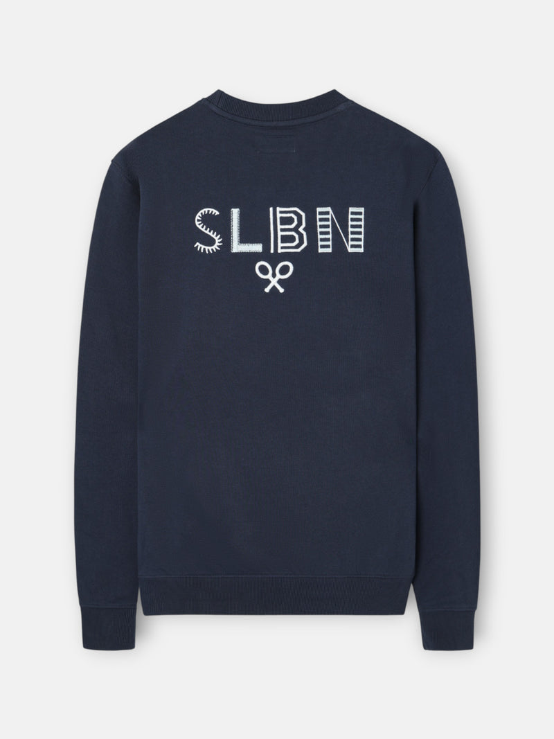 Sweatshirt slbn bordados azul-marinho
