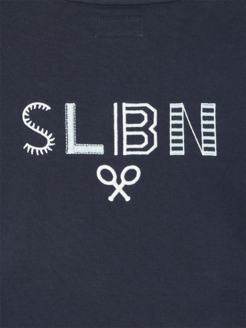 Sweatshirt slbn bordados azul-marinho