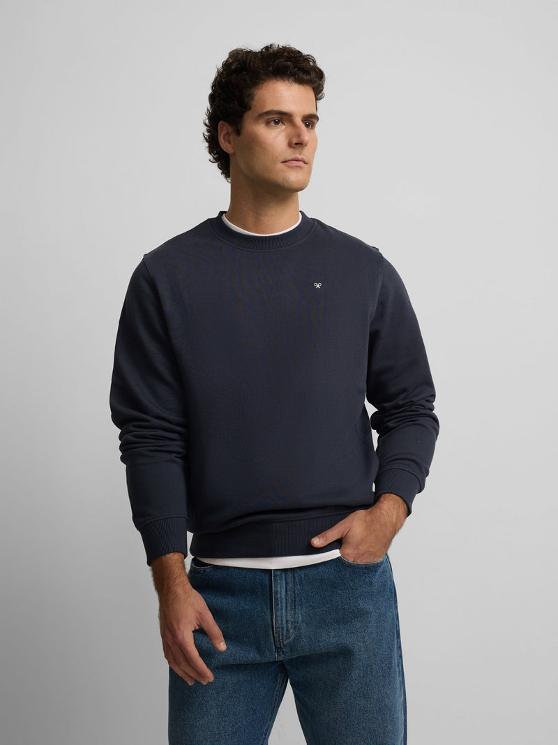 Sweatshirt slbn bordados azul-marinho