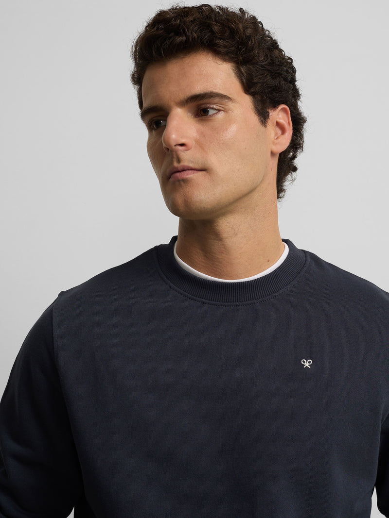 Sweatshirt slbn bordados azul-marinho