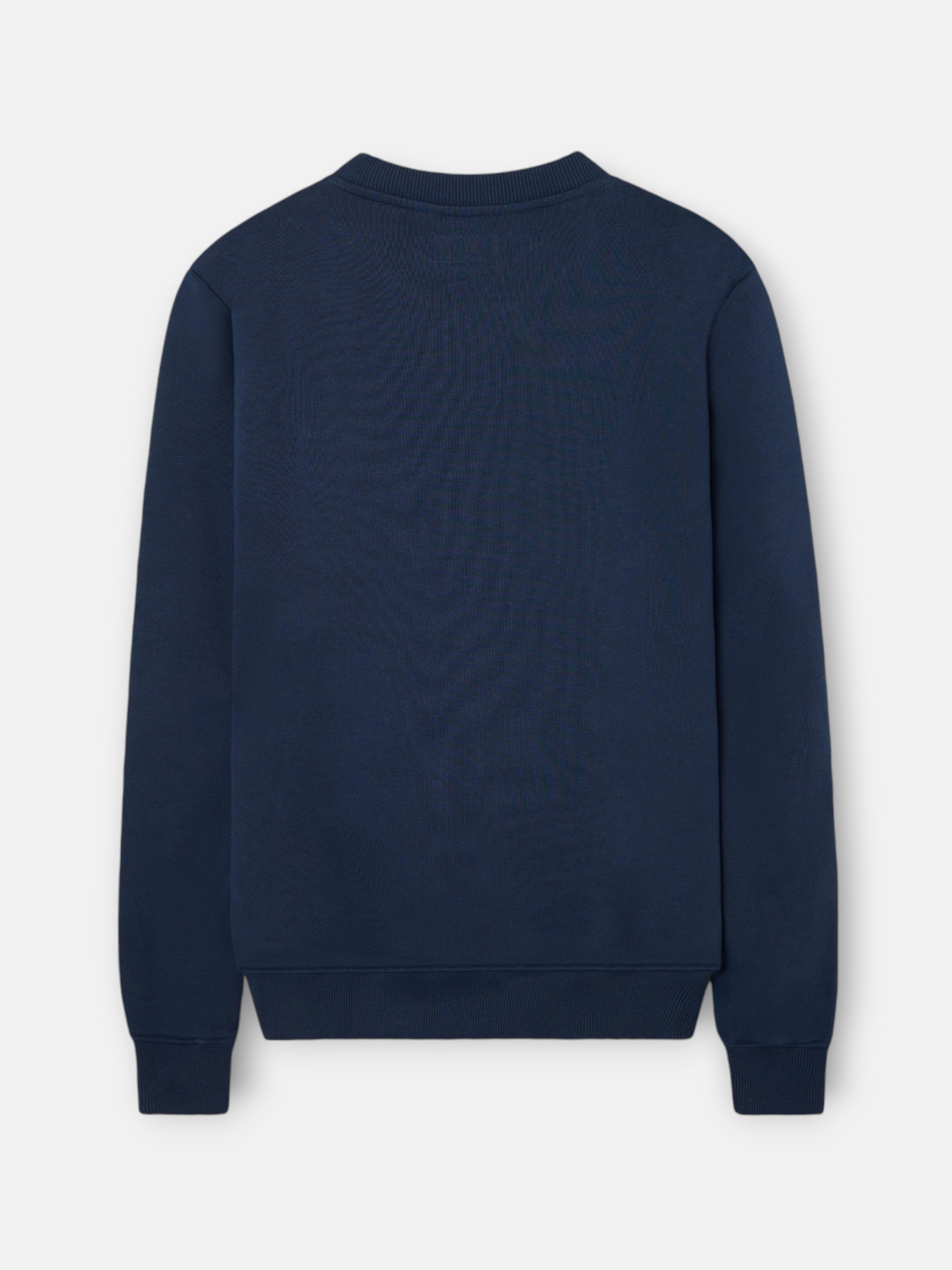 Navy blue embroidered pocket sweatshirt