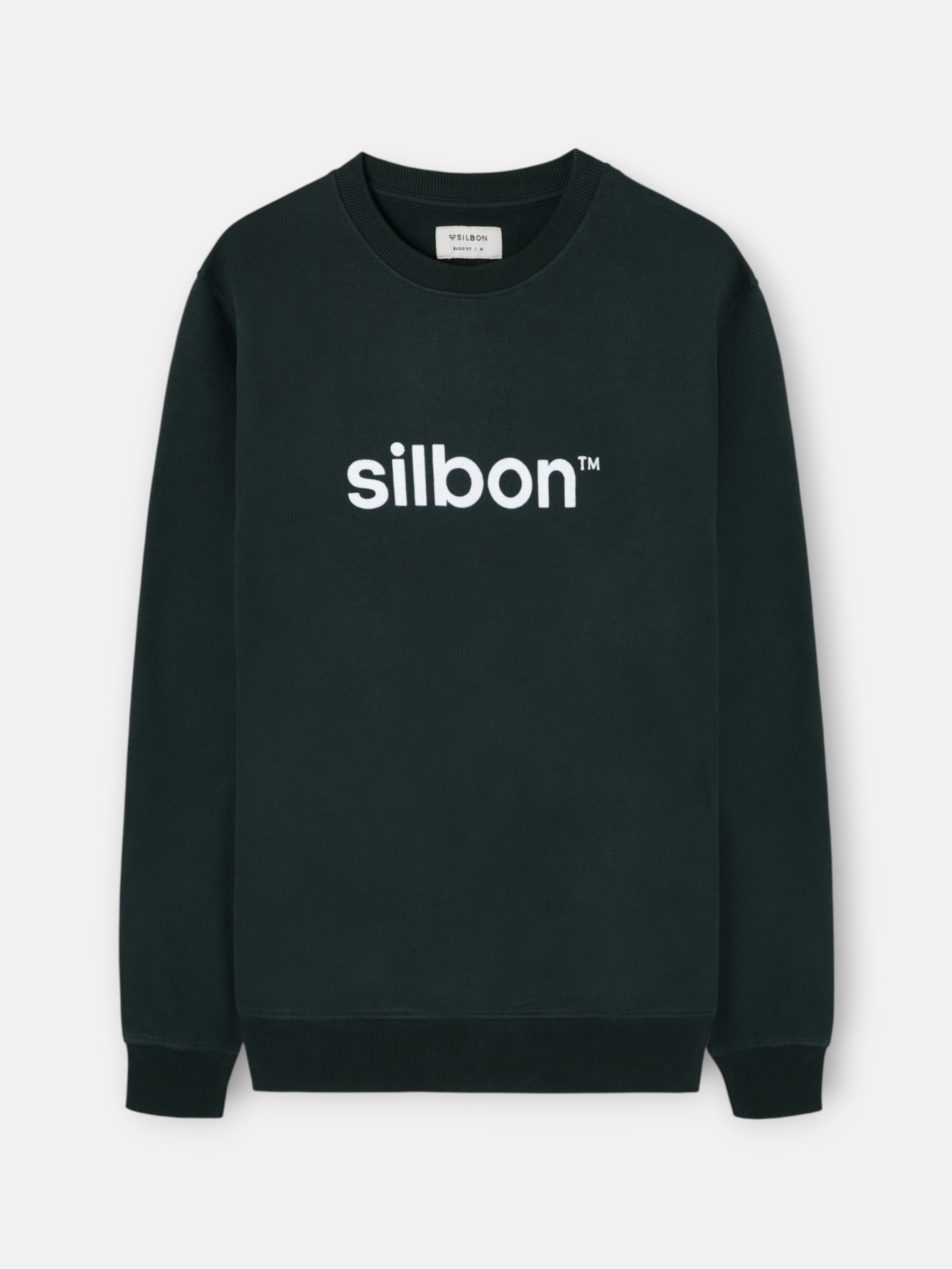 Sweatshirt Silbon flock verde escuro