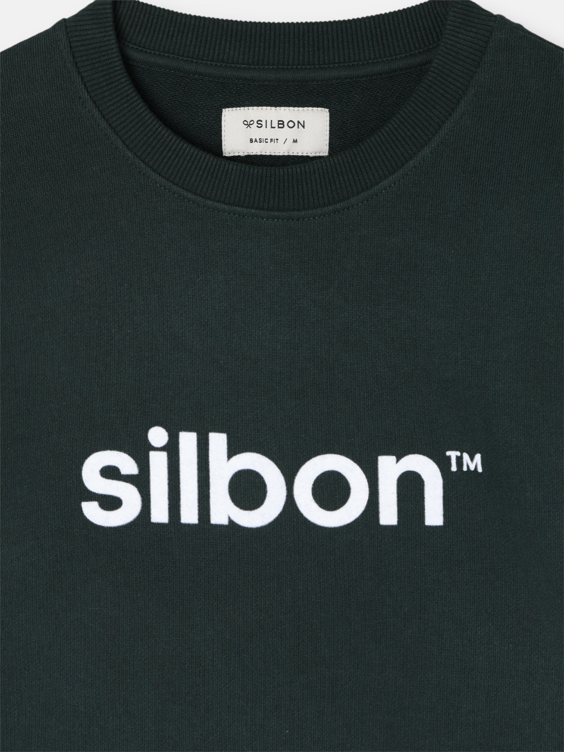 Sweatshirt Silbon flock verde escuro
