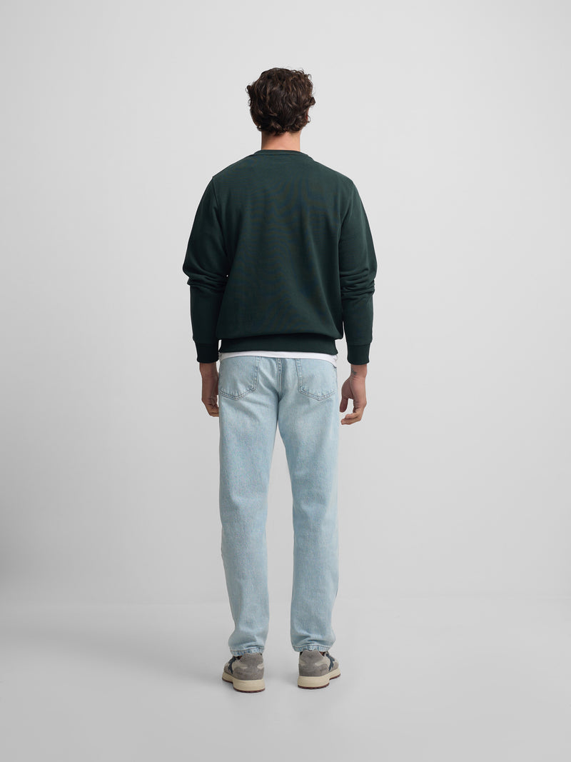 Sudadera Silbon flock verde oscuro