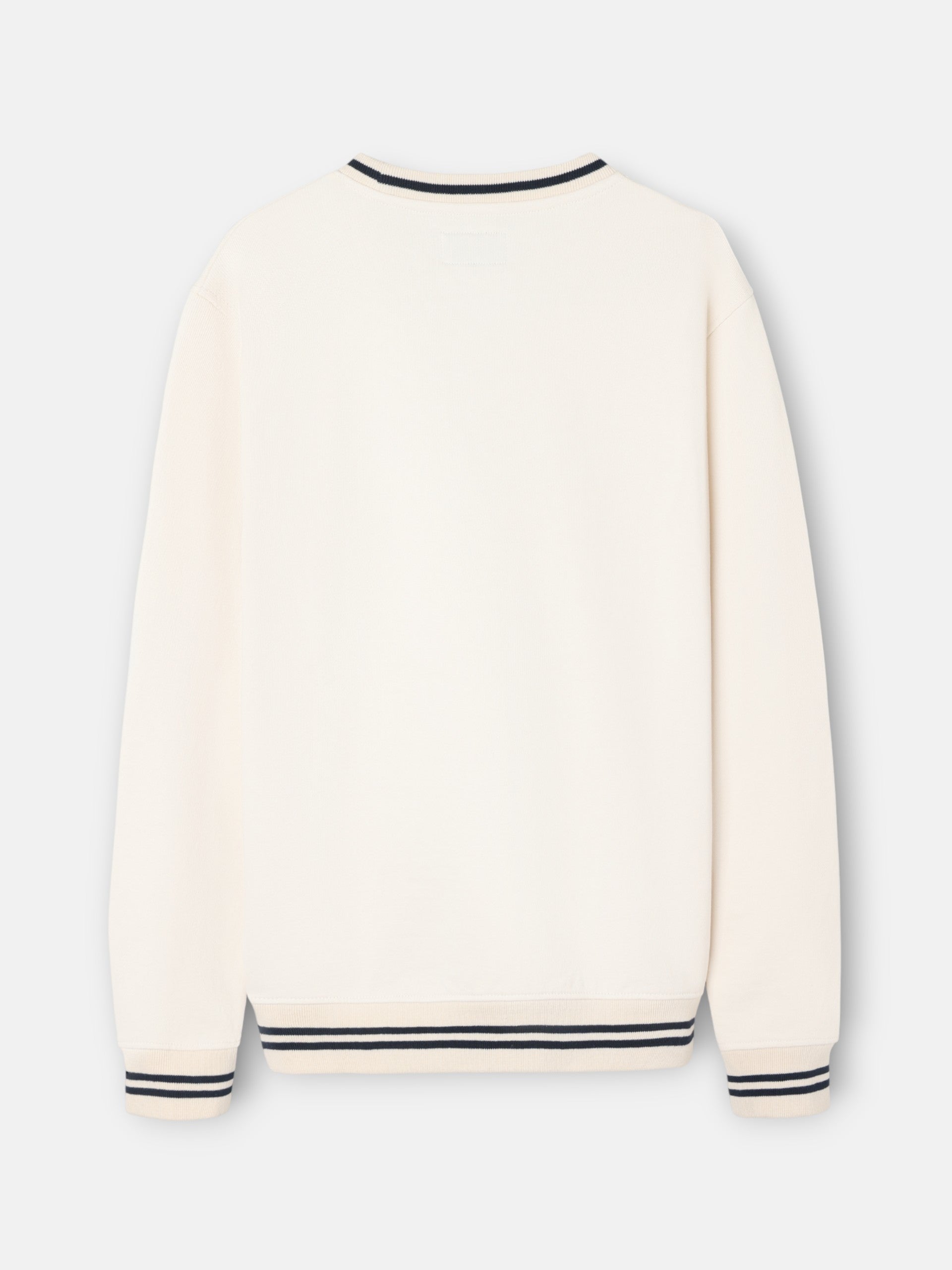 Retro cream ribbed sweatshirt
