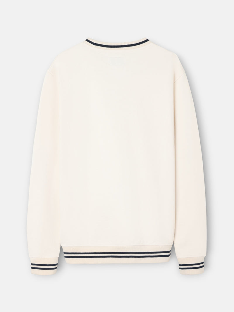 Sweatshirt ribs retro creme