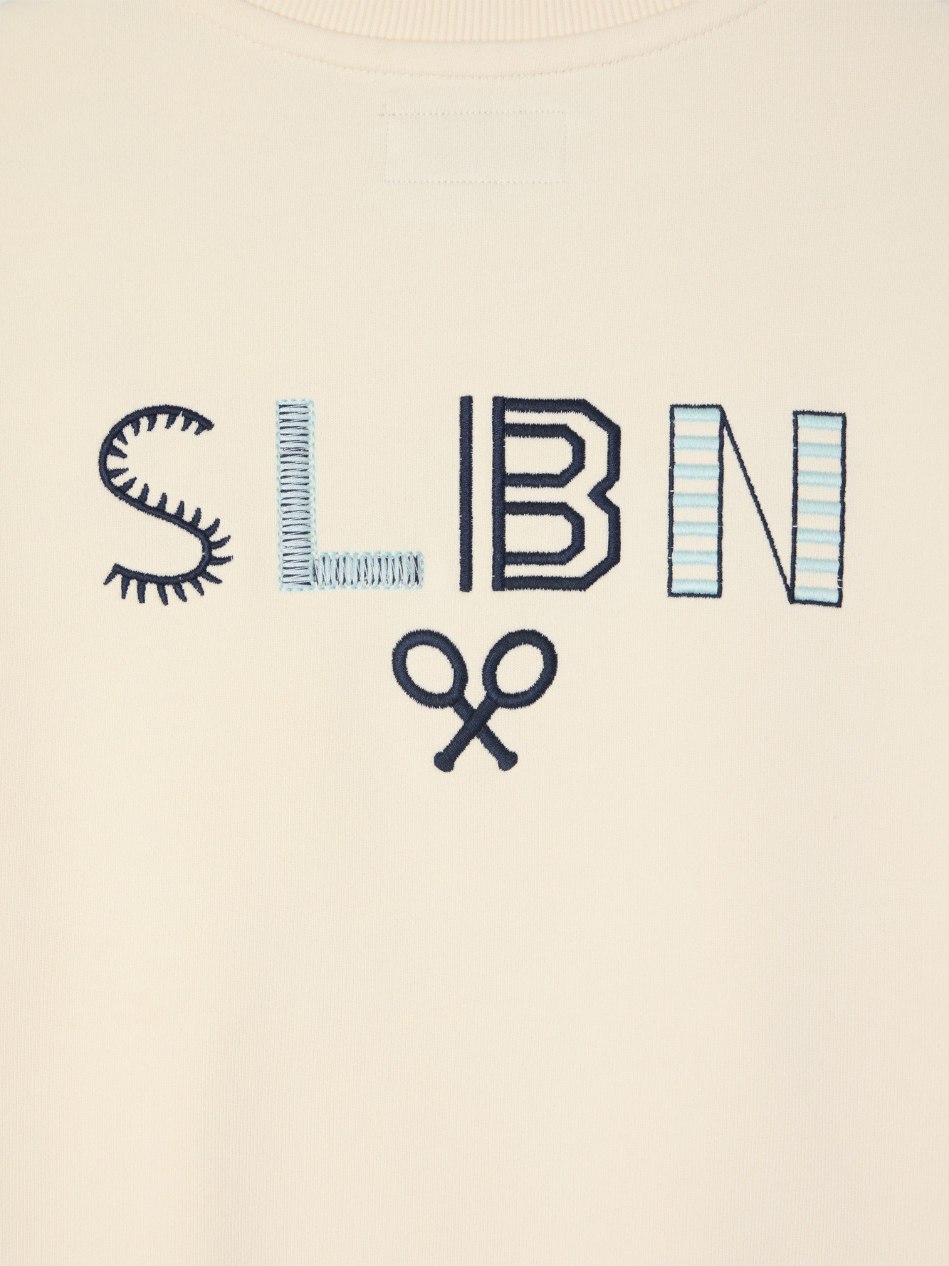 Sudadera slbn bordados crema