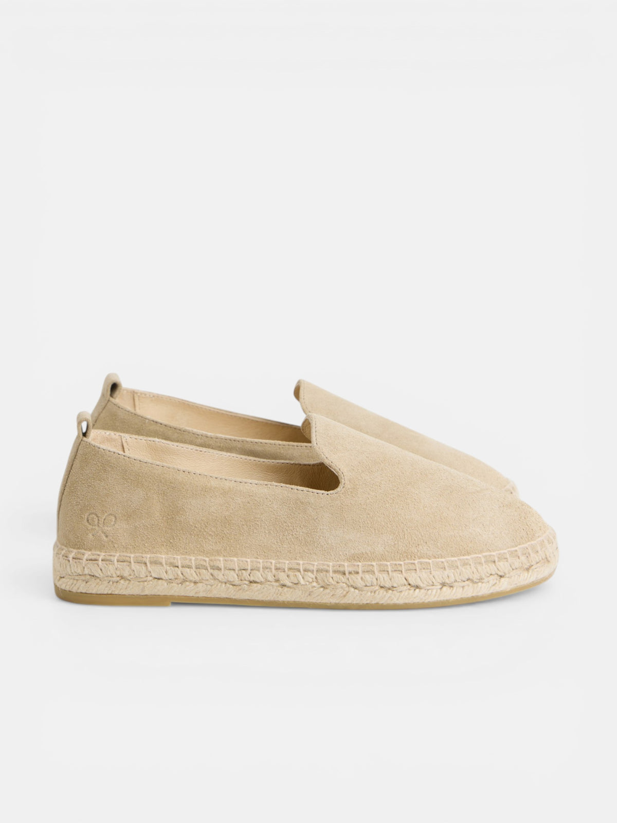 Beige suede unique espadrille