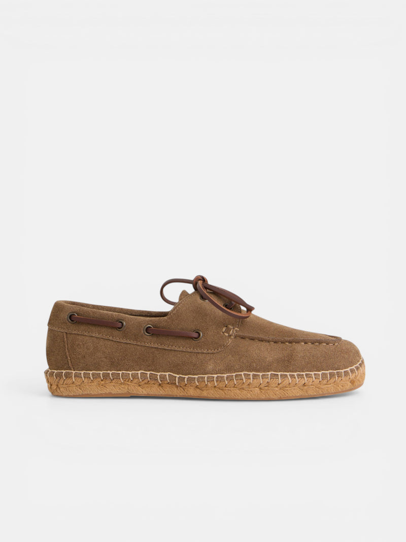 Alpargata cubierta nautico piel beige