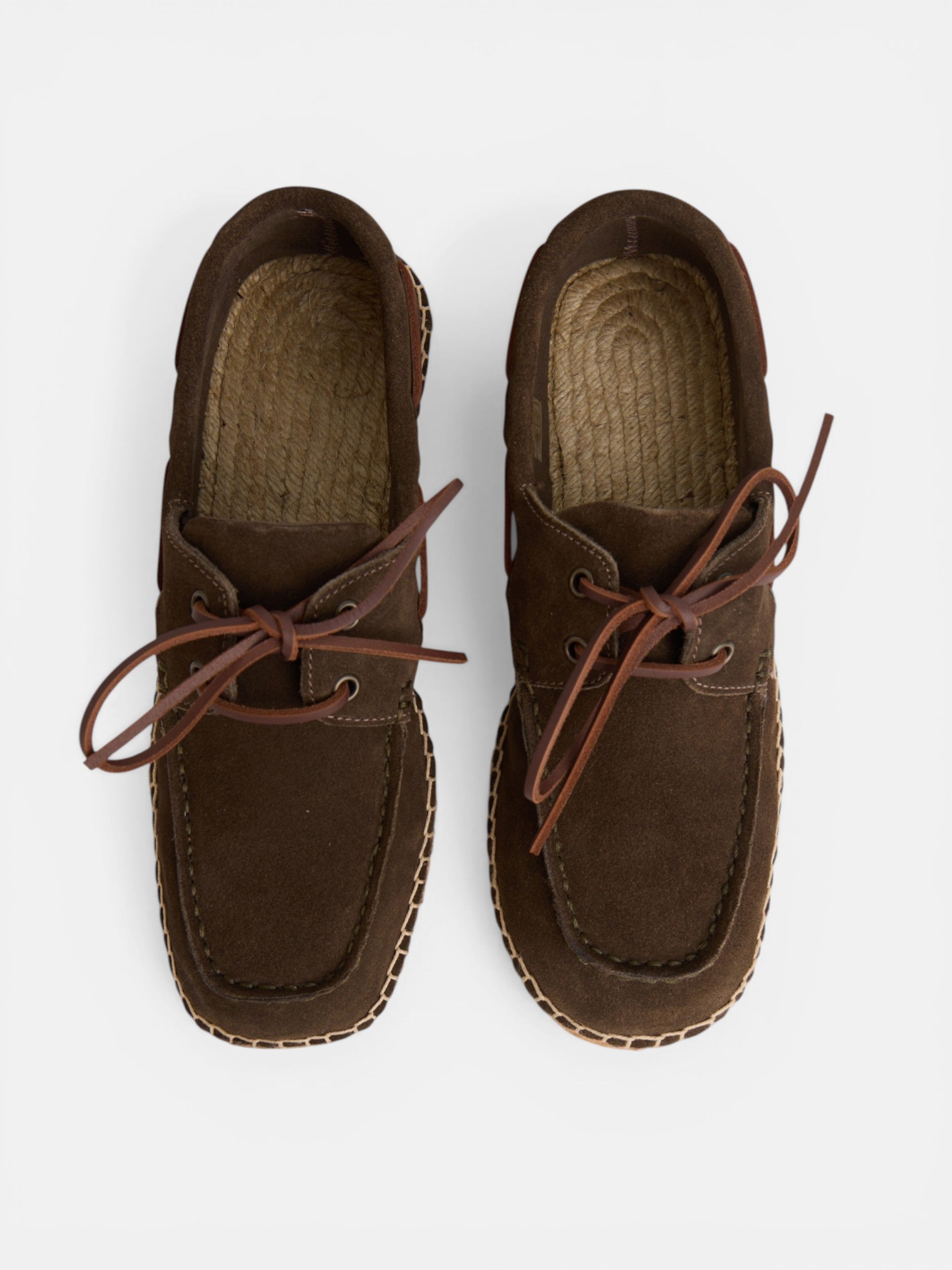 Alpargata cubierta nautico piel marron