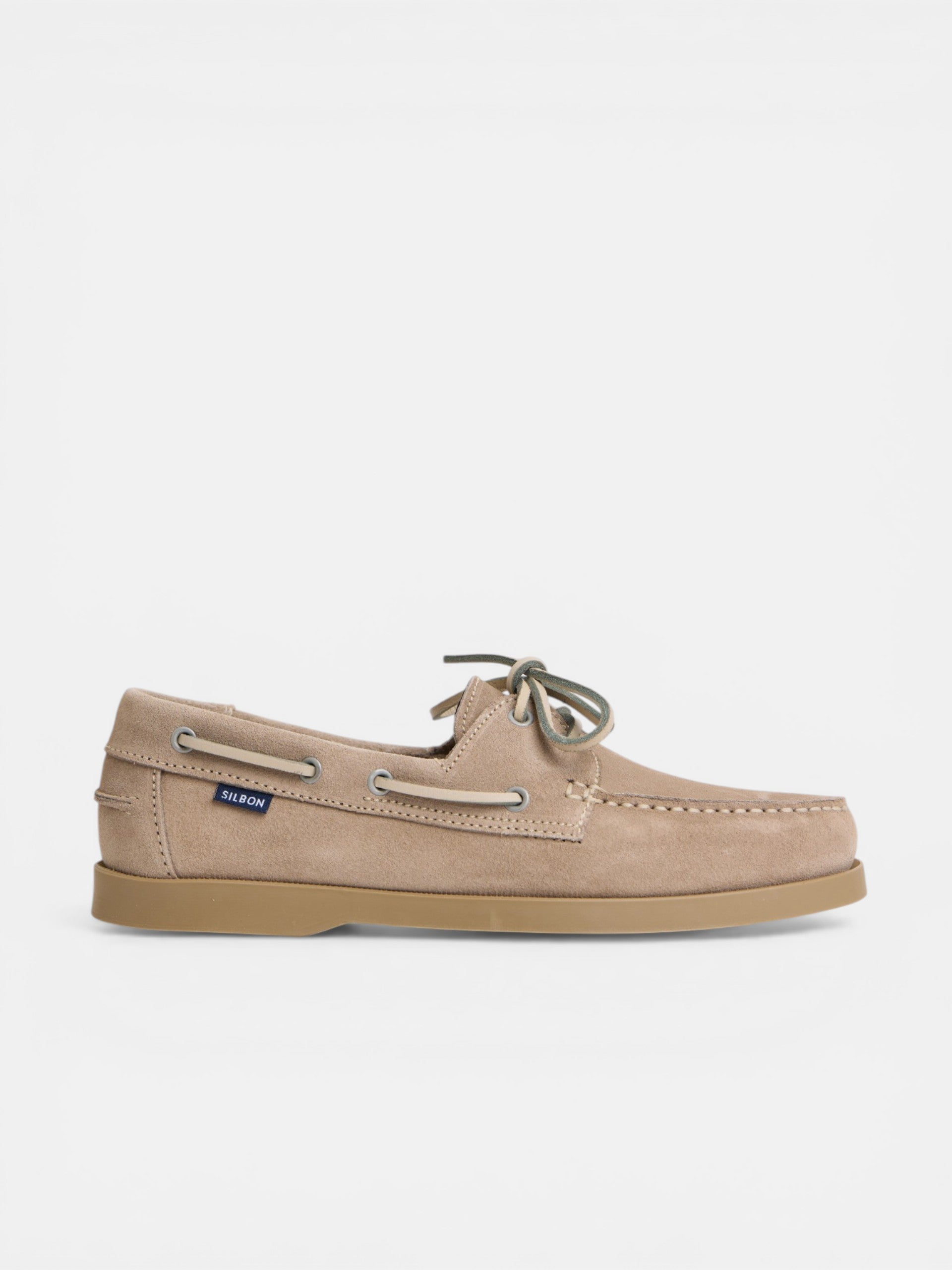 Zapato sport nautico ante beige claro