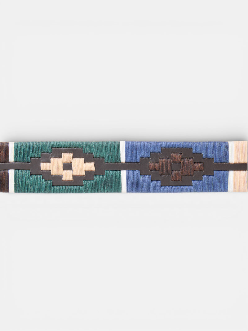 Argentinian tricolor brown leather belt