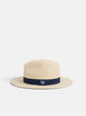 Navy blue ribbon hat