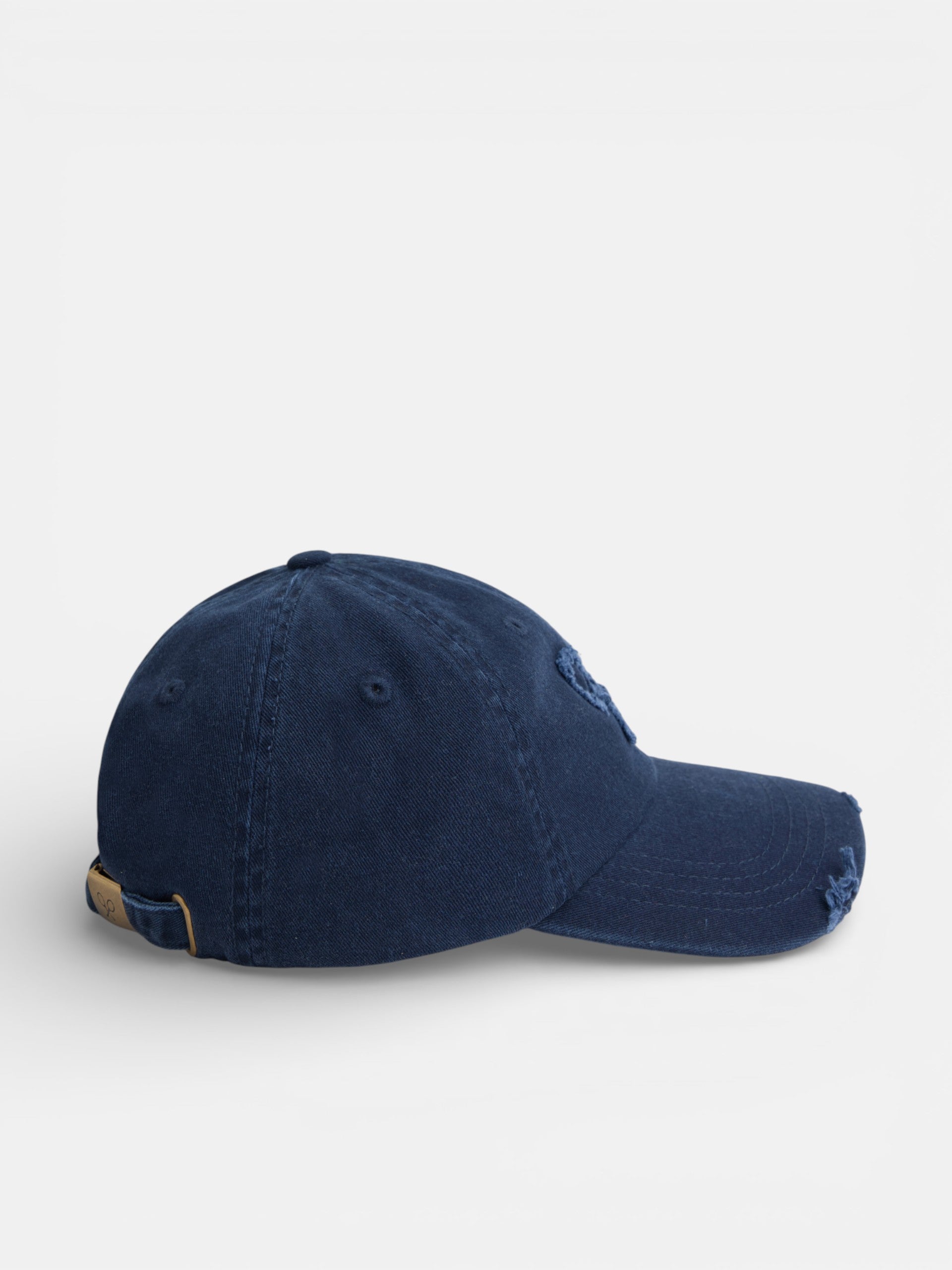 Navy blue embossed racket cap