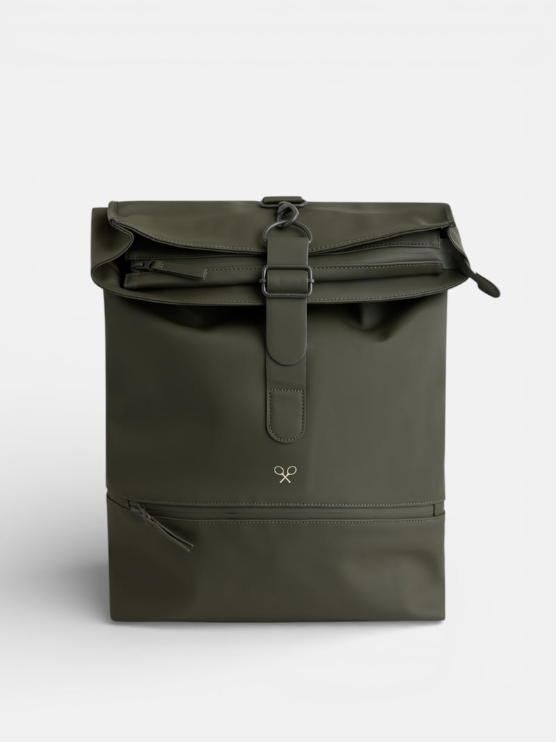Mochila enrollable waterproof verde