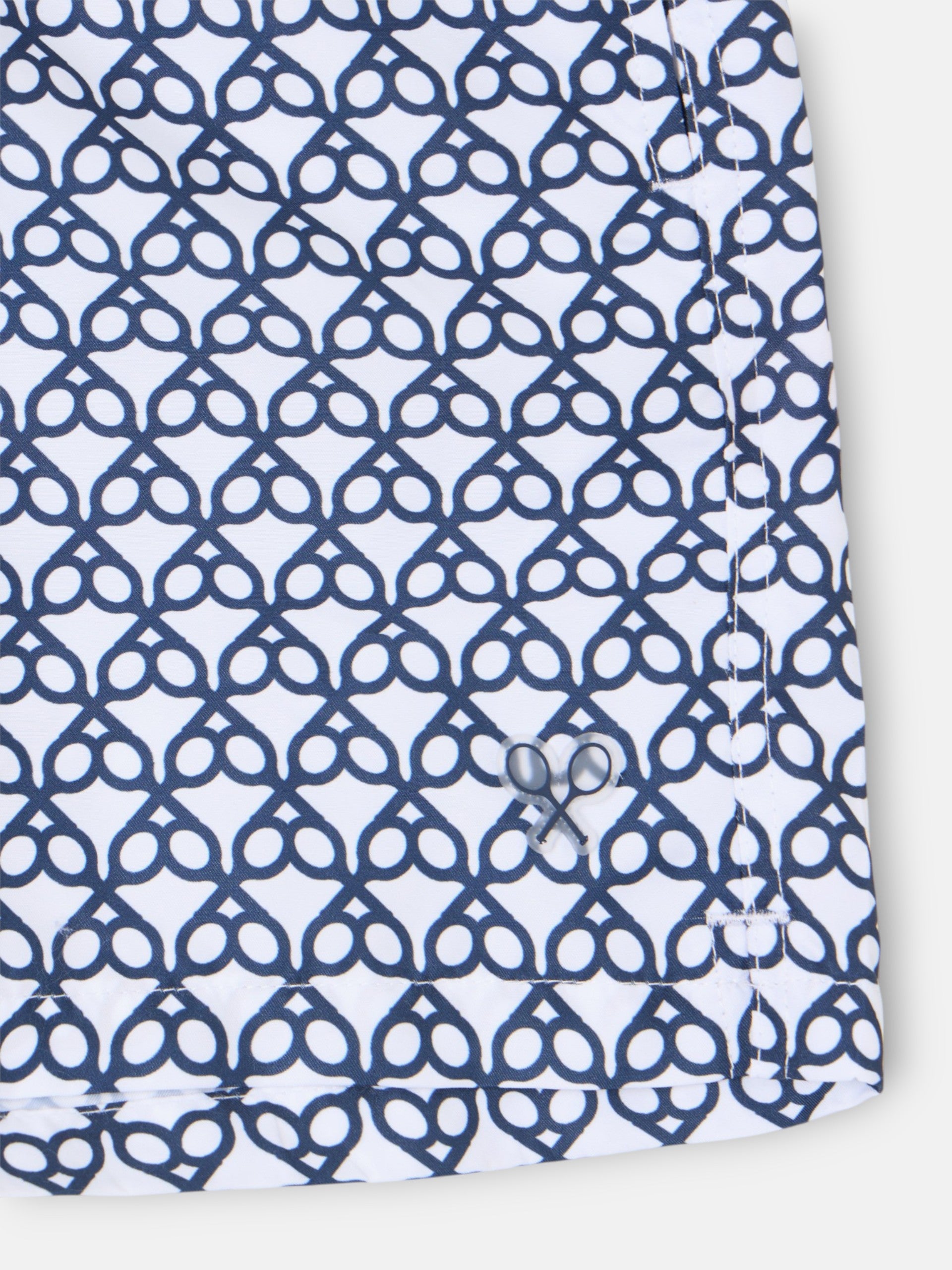 Bañador raquetas geometric azul marino