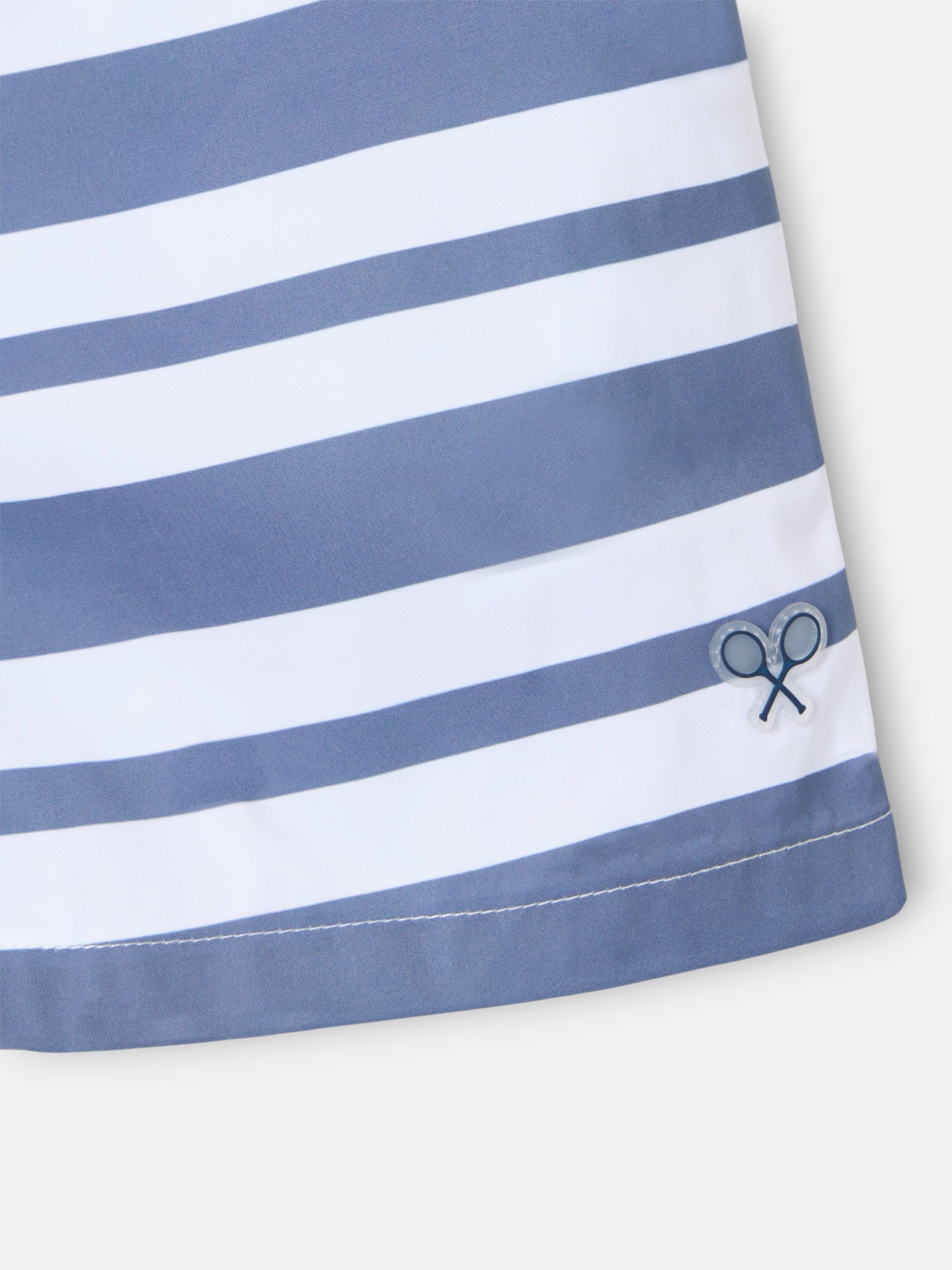 Maillot de bain de surfeur à rayures bleues bicolores