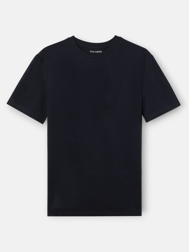 T-shirt slim fit business bleu marine