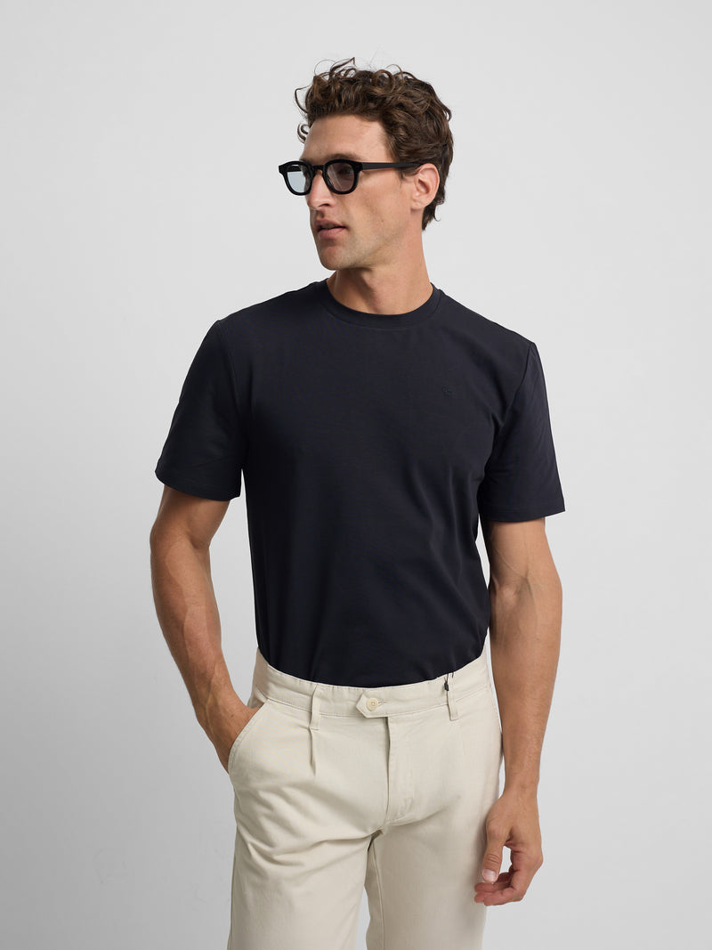 T-shirt slim fit business bleu marine