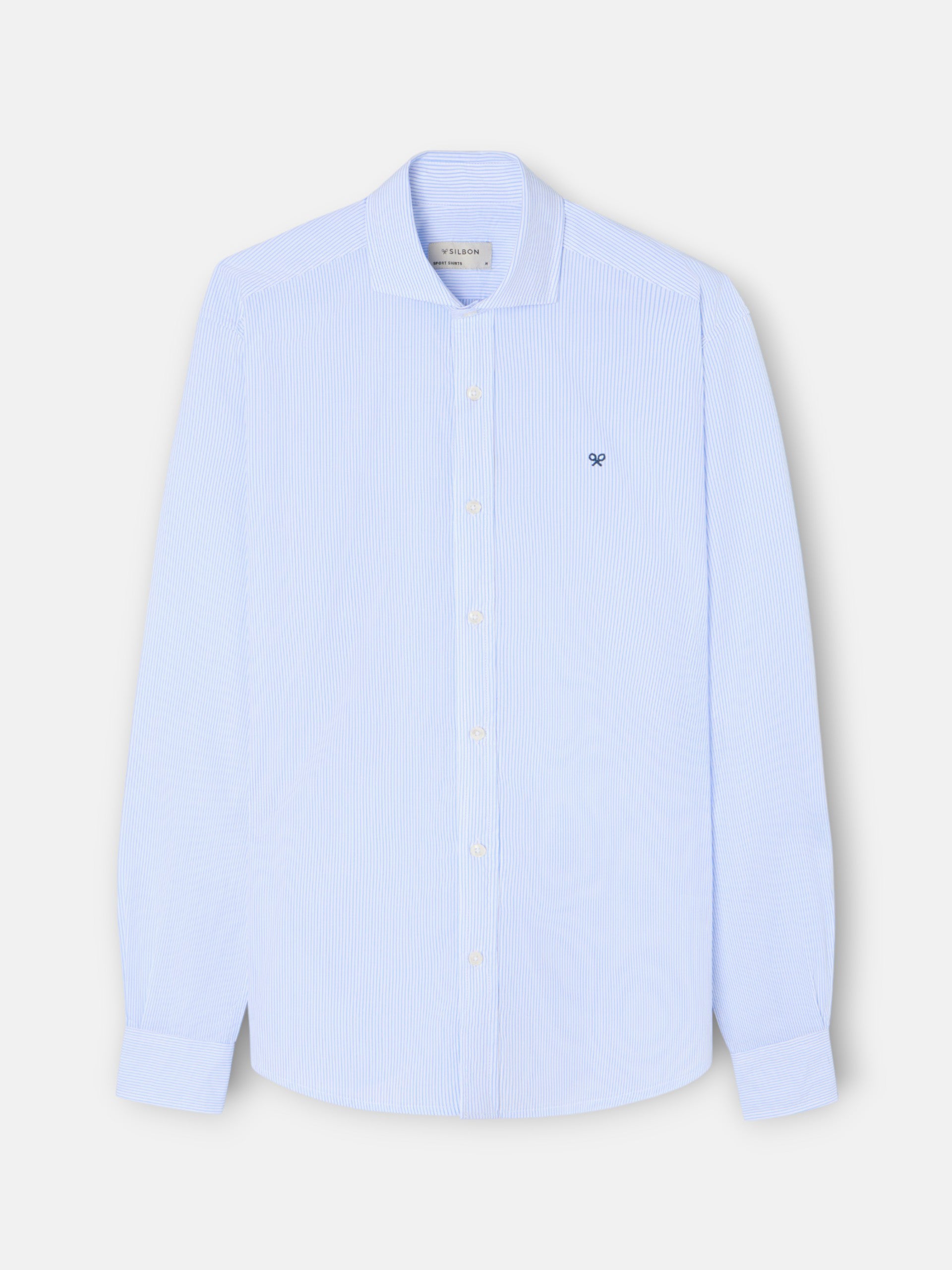 Classic blue stripe sport shirt