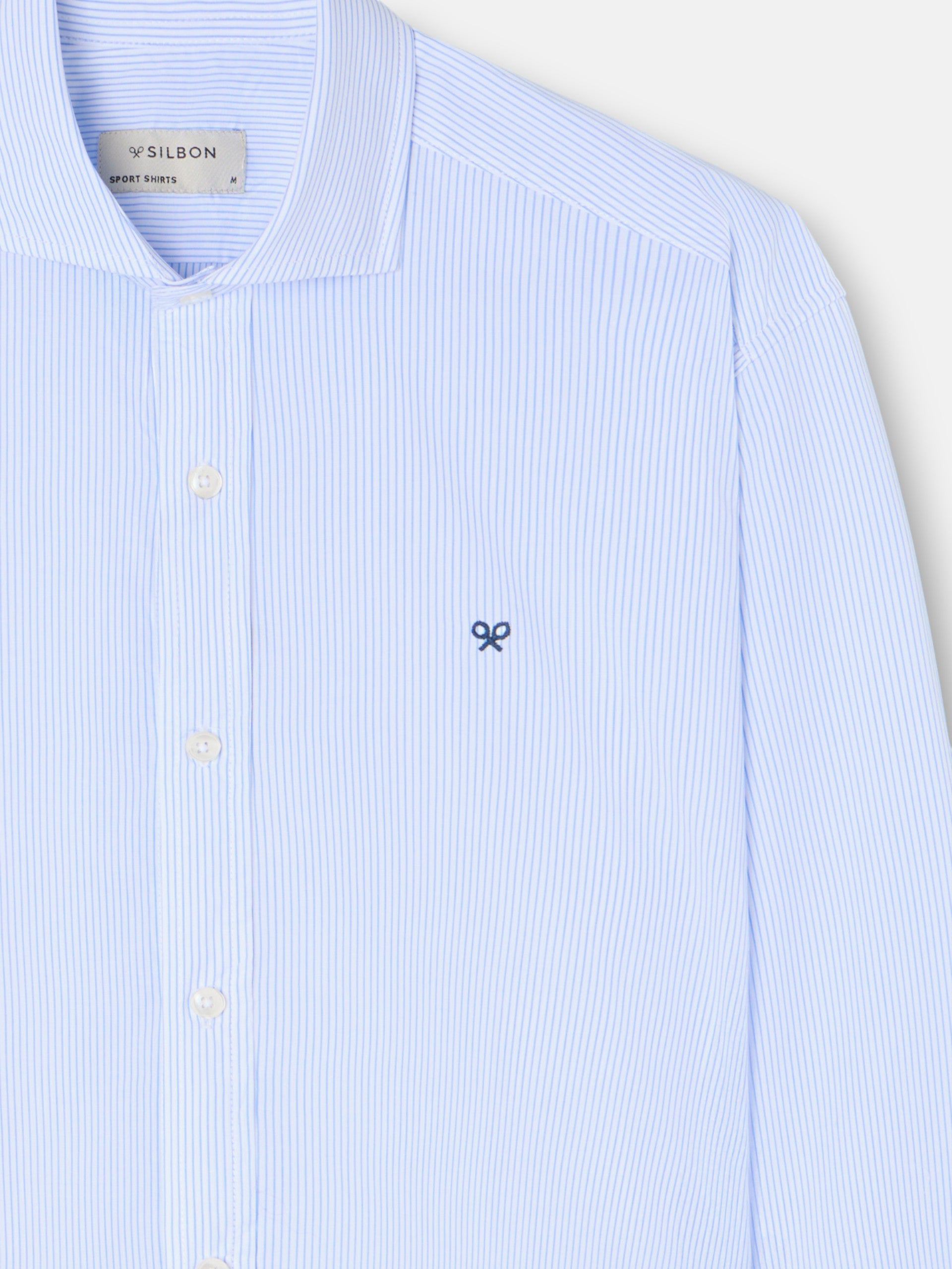 Classic blue stripe sport shirt