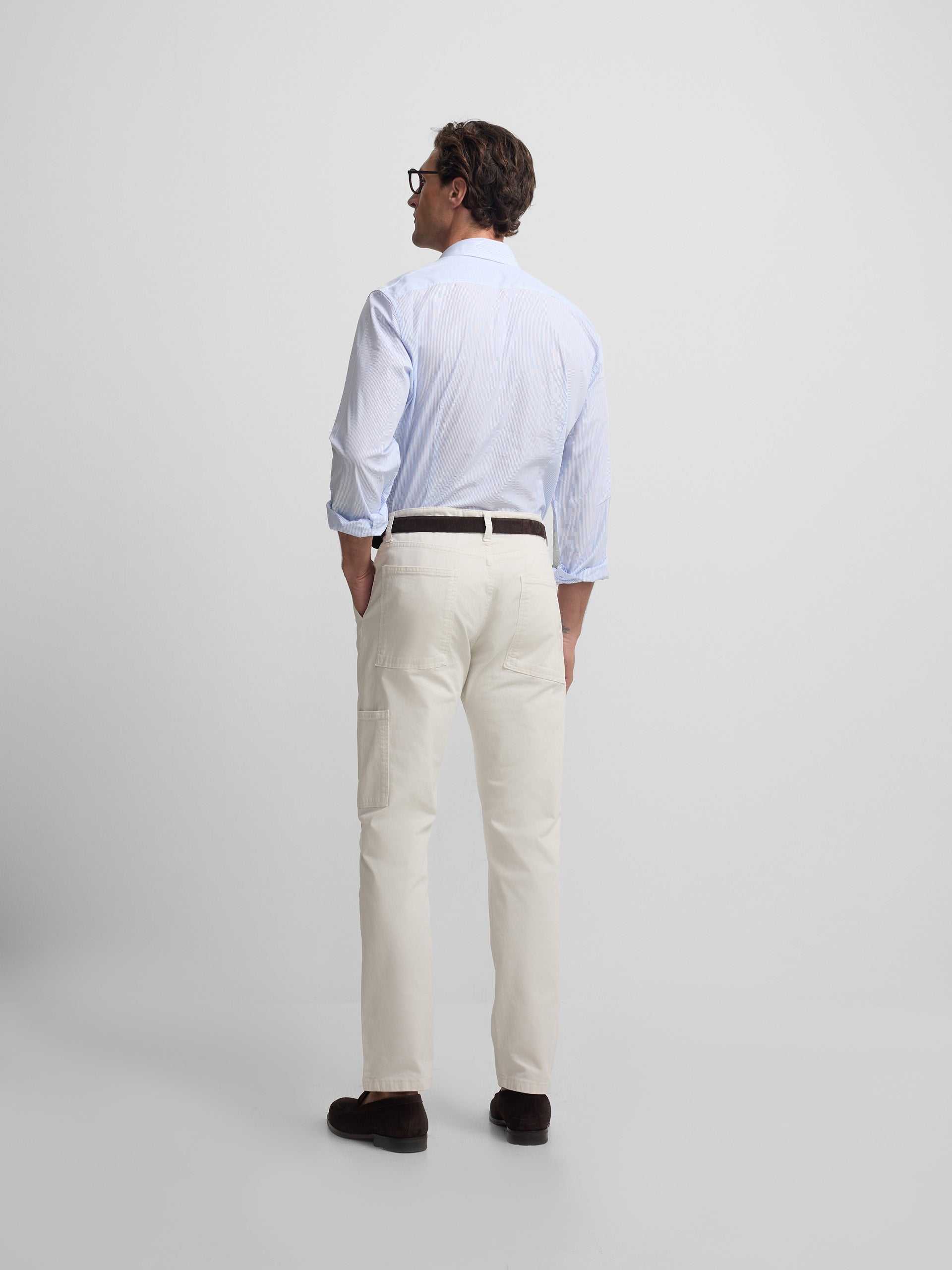 Classic blue stripe sport shirt