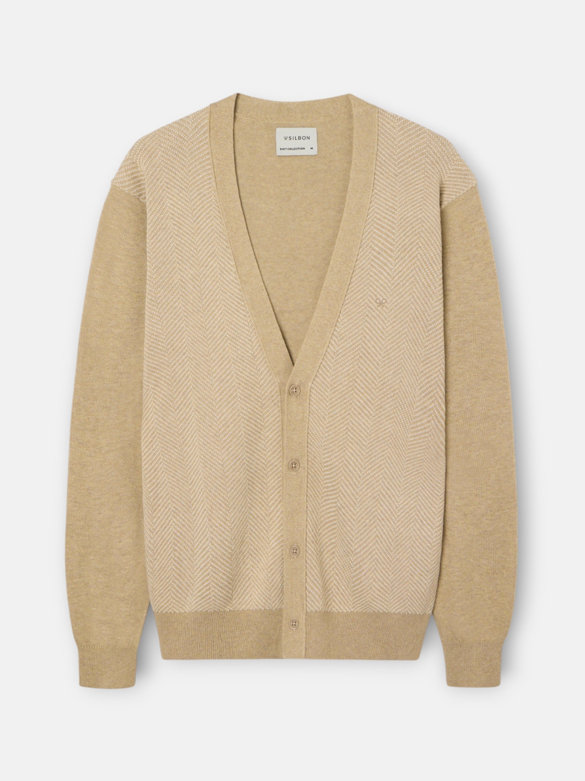 Cardigan espiga business beige